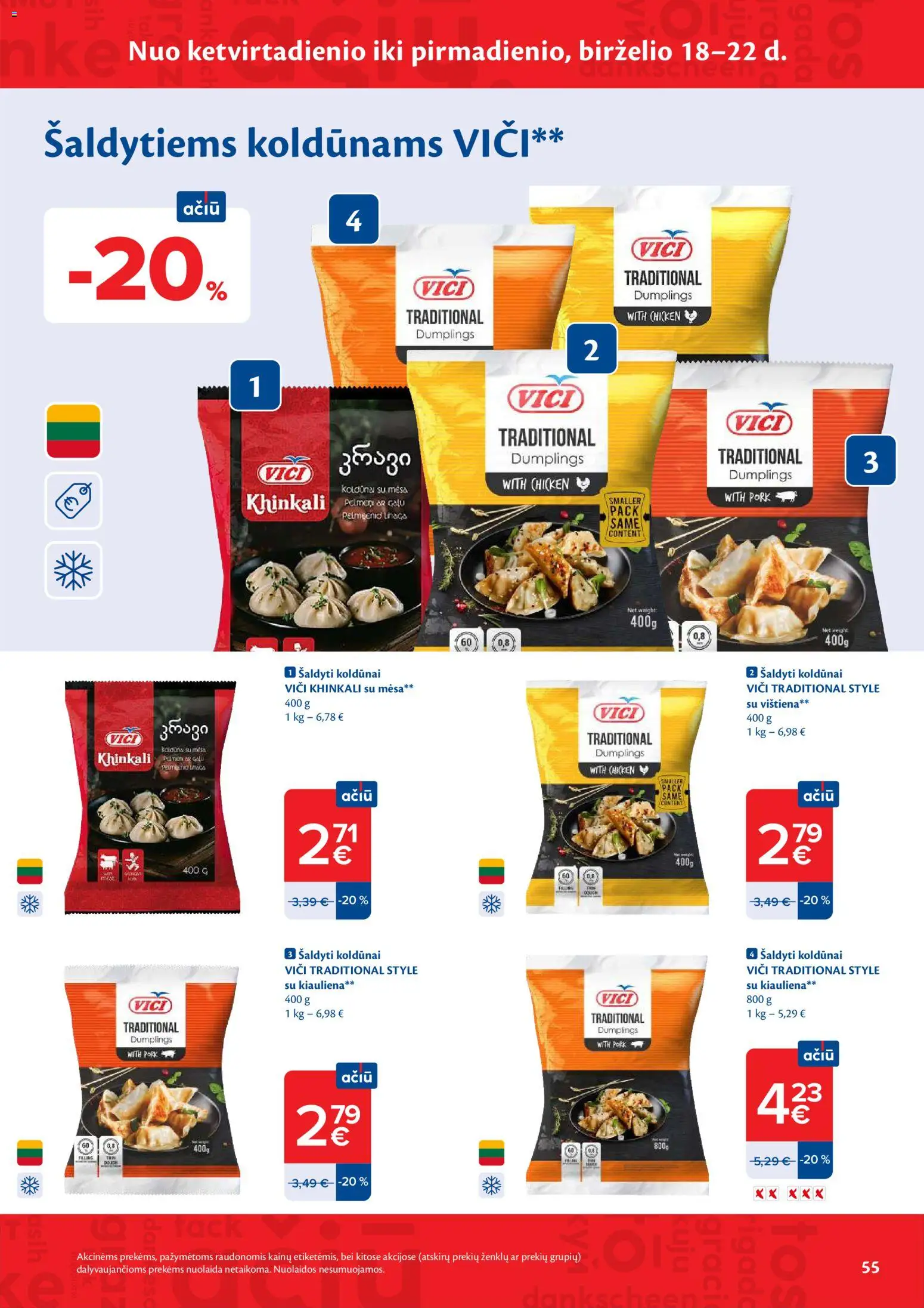MAXIMA akcijos nuo 16.06.2026 | Puslapis: 55 | Prekių: Vištiena, Kiauliena