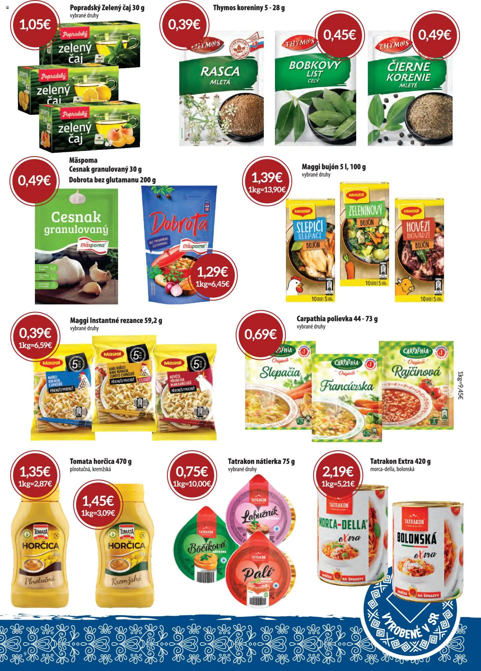 Nové CBA Verex akcie – leták je platný od 07.05.2026 | Strana: 9 | Produkty: Bujón, Čaj, Cesnak, Rezance