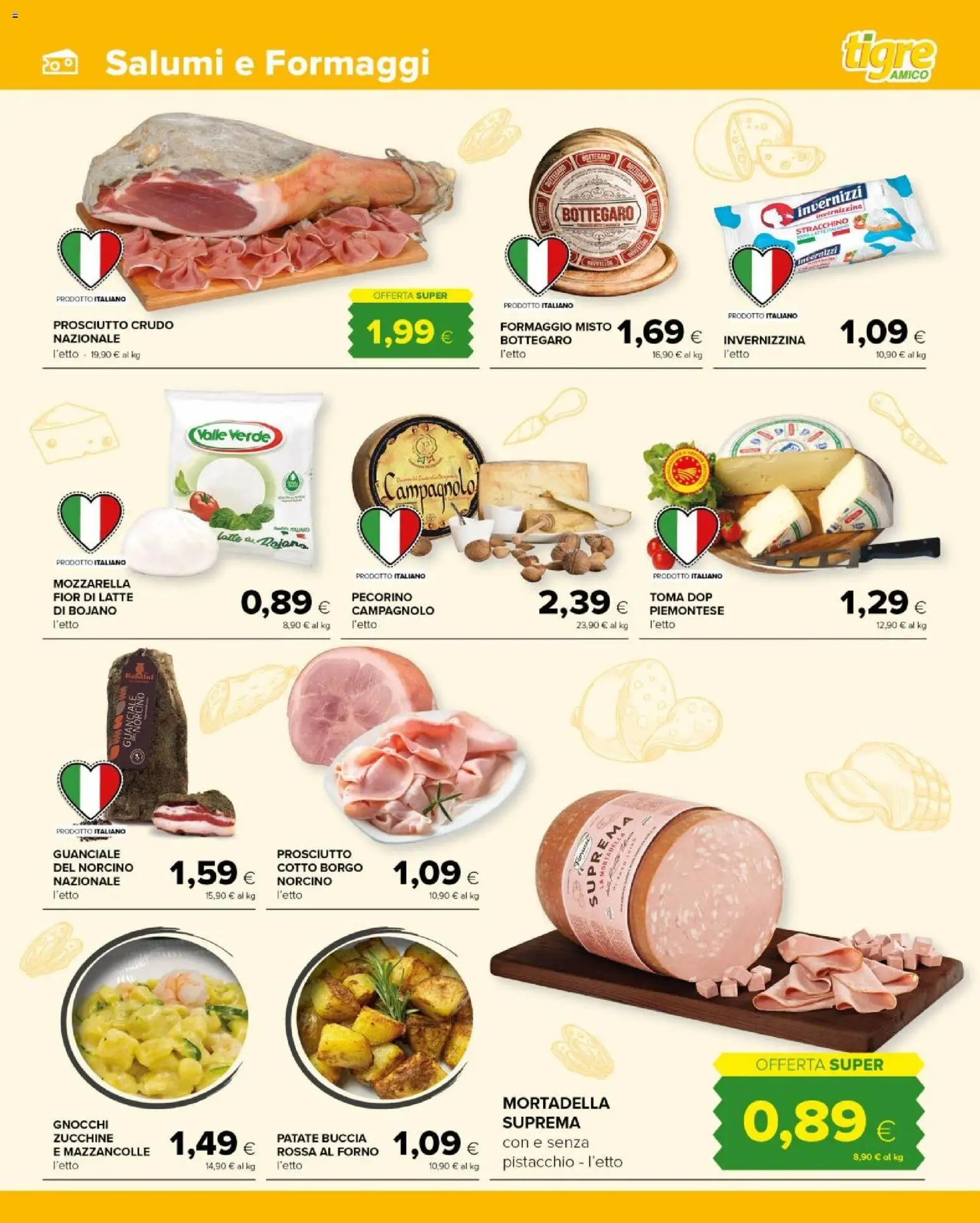Volantino Tigre del 07.04.2026 | Pagina: 3 | Prodotti: Stracchino, Gnocchi, Pecorino, Guanciale