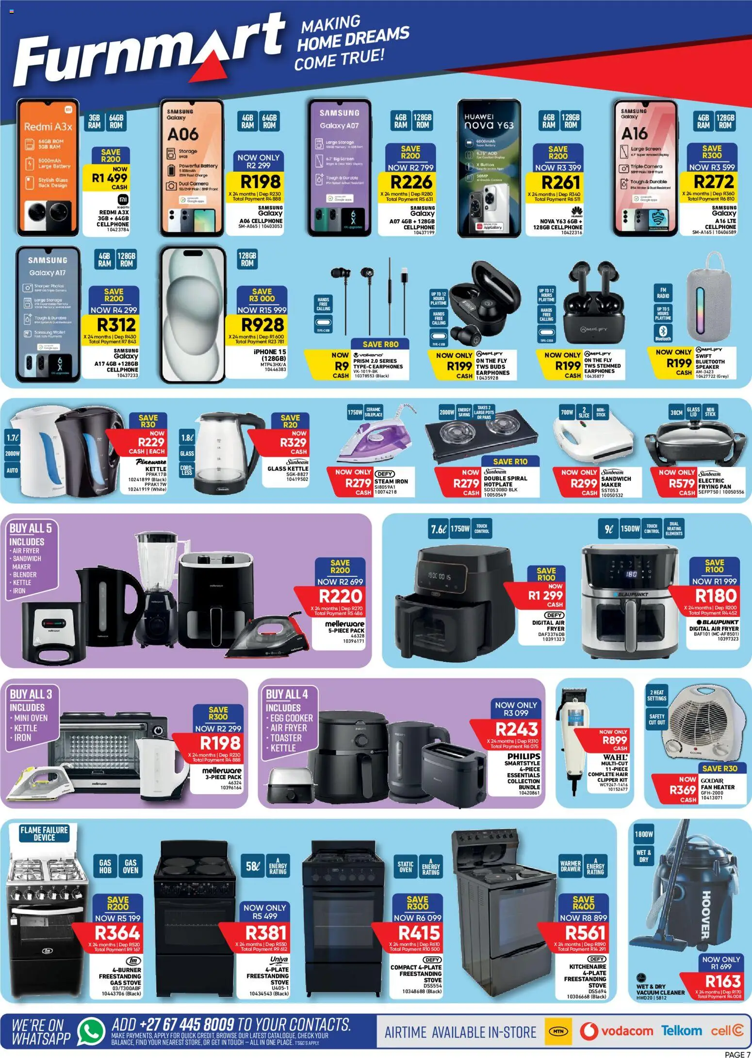 New Furnmart catalogue – valid from 13/07/2026 | Page: 7 | Products: Earphones, Camera, Toaster, Air fryer