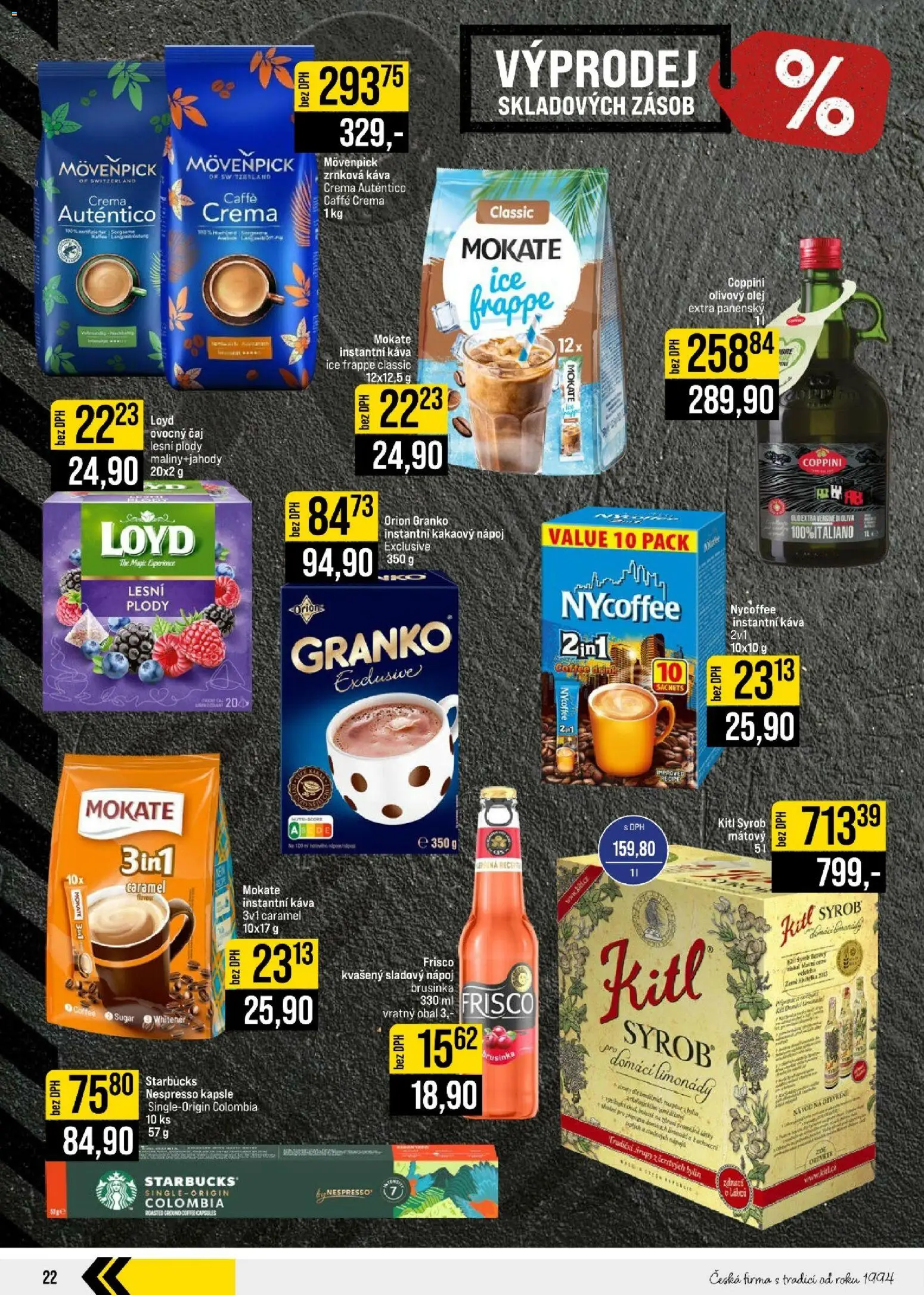 Jip leták - Cash & Carry od 30.09.2026 | Strana: 22 | Produkty: Olej, Káva, Frisco, Granko