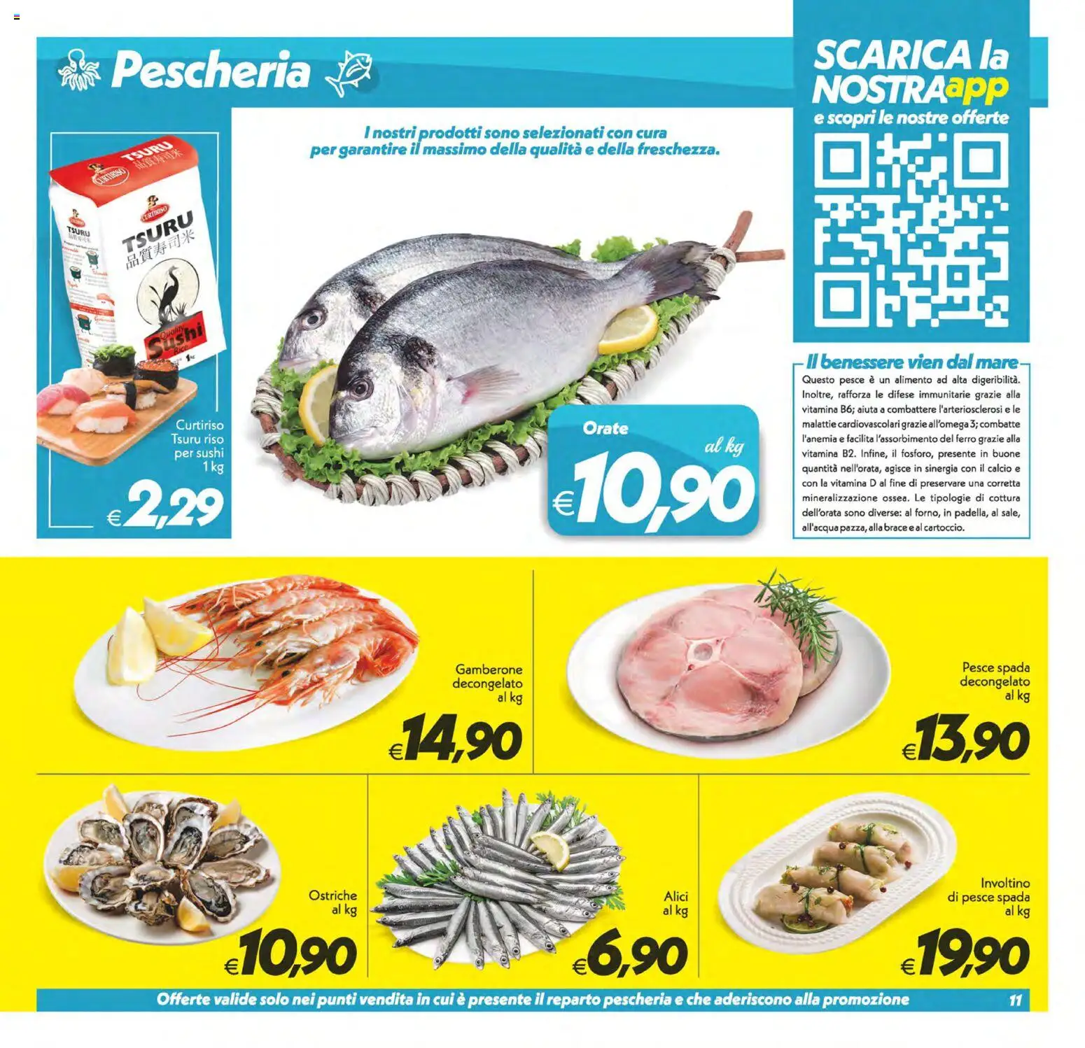 Volantino SuperConveniente del 19.05.2026 | Pagina: 11 | Prodotti: Riso, Pesce, Sushi, Alici