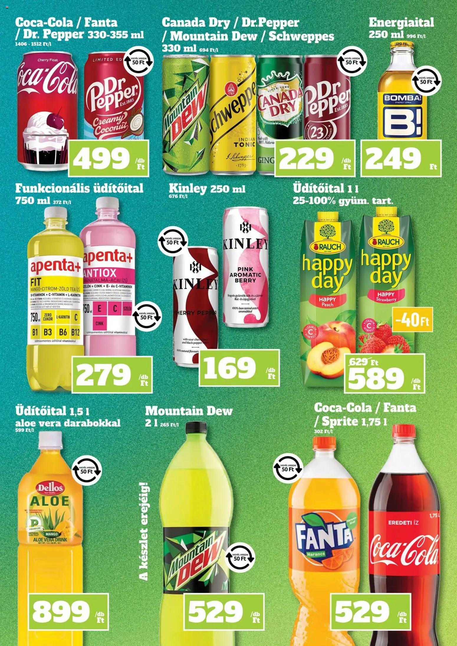 Vil-For akciós ujság - amely érvényes a következő dátumtól: 2026.10.01. | Oldal: 26 | Termékek: Kinley, Energy drink, Tea, Rauch