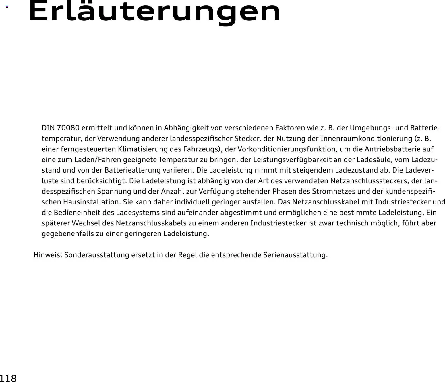 Audi e-tron GT – gültig ab 28.10.2025 | Seite: 118