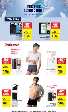 Carrefour - Prévisualisation de Boxers homme "Allure", 95% coton - 5% élasthanne. Noir ou kaki. De la taille 3 à 6. valide à partir de 22/09/2026 | Page: 71