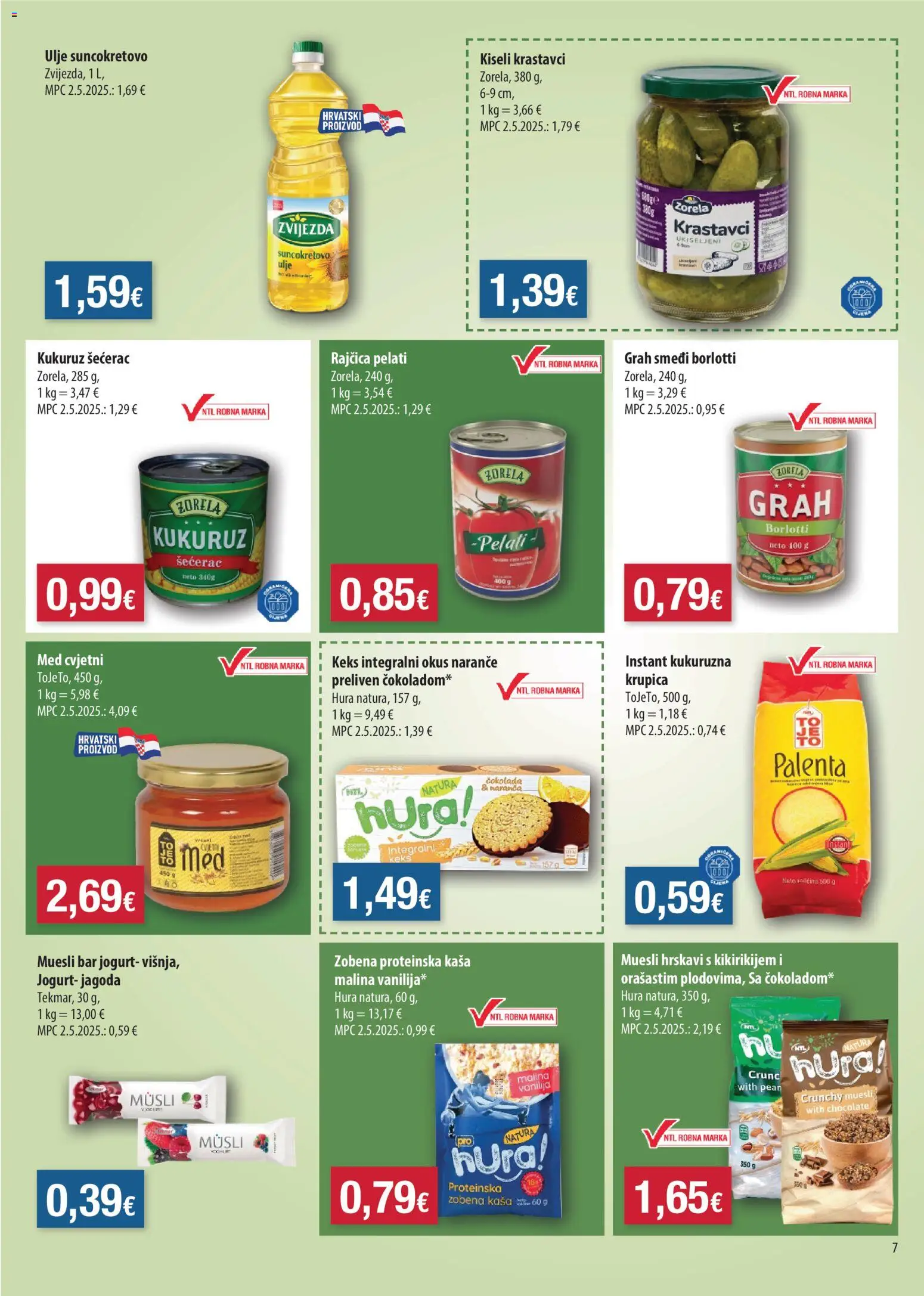 NTL katalog | vrijedi od 14.10.2026 | Stranica: 7 | Proizvodi: Proteinska kaša, Zobena kaša, Jogurt, Palenta