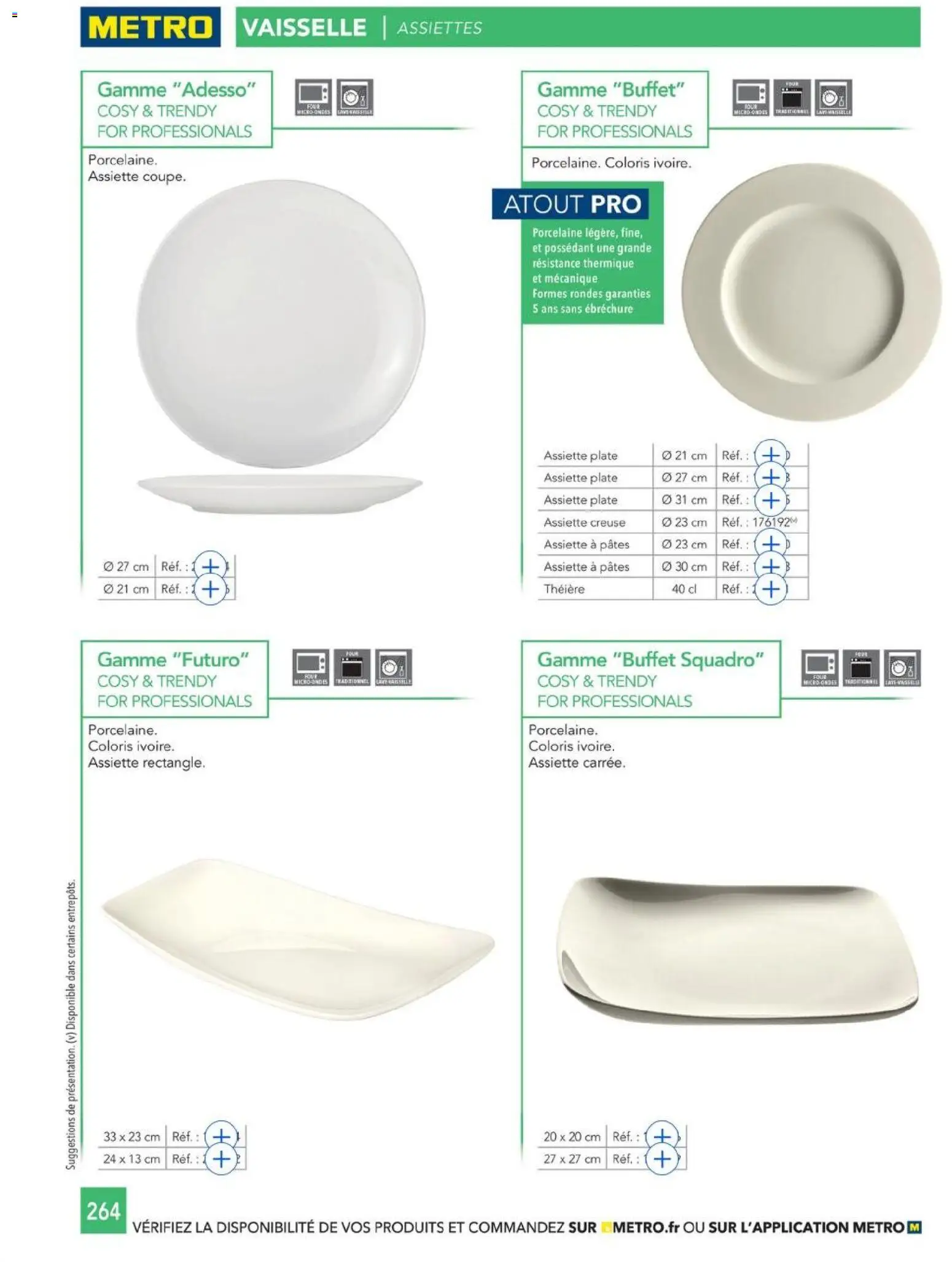 {H1} | Page: 264 | Produits: Théière, Porcelaine, Buffet, Pâtes