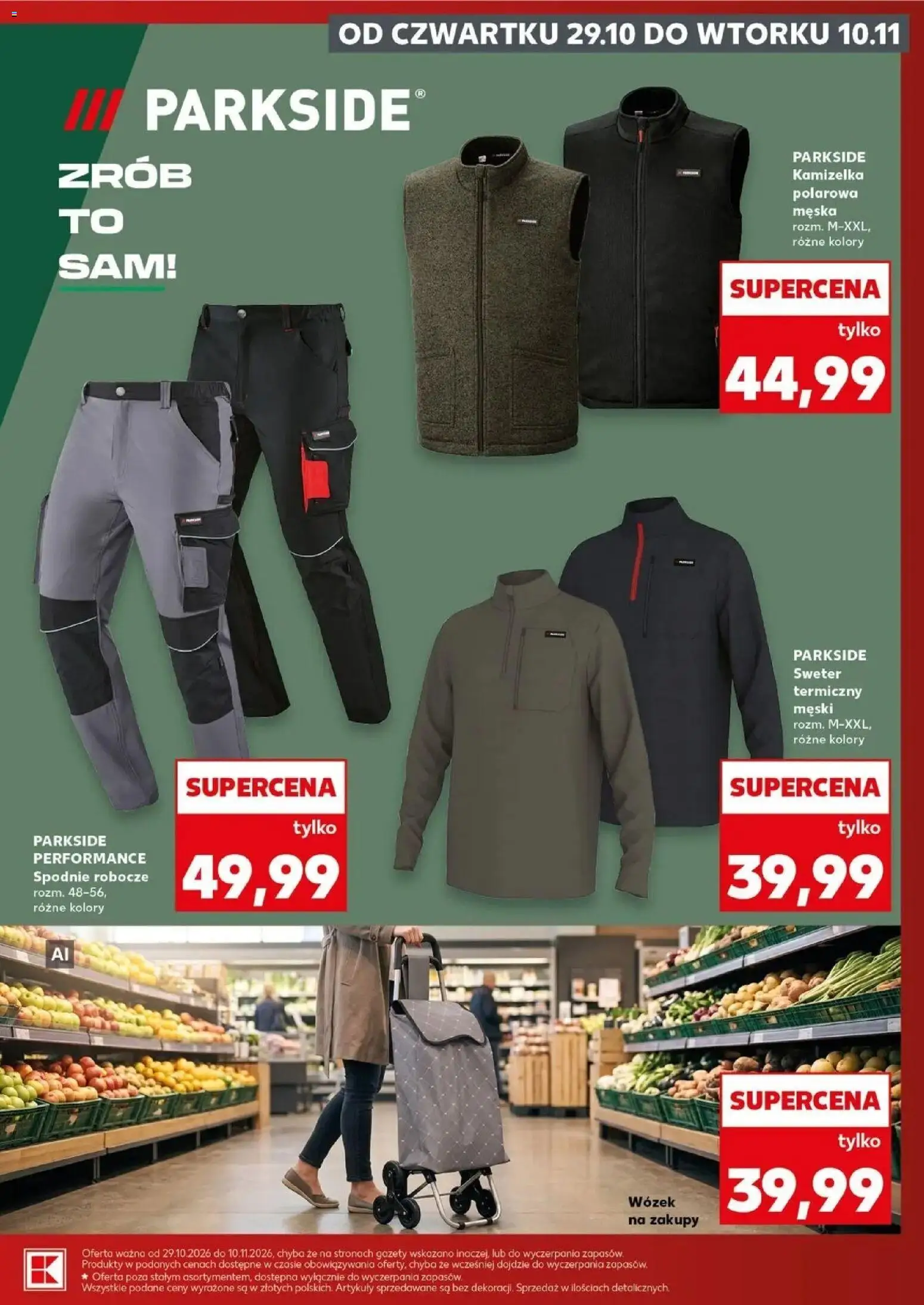 Kaufland gazetka - Złap Okazje od 29.10.2026 - od jutra PDF | Strona: 3 | Produkty: Sweter, Spodnie, Spodnie robocze, Gazety
