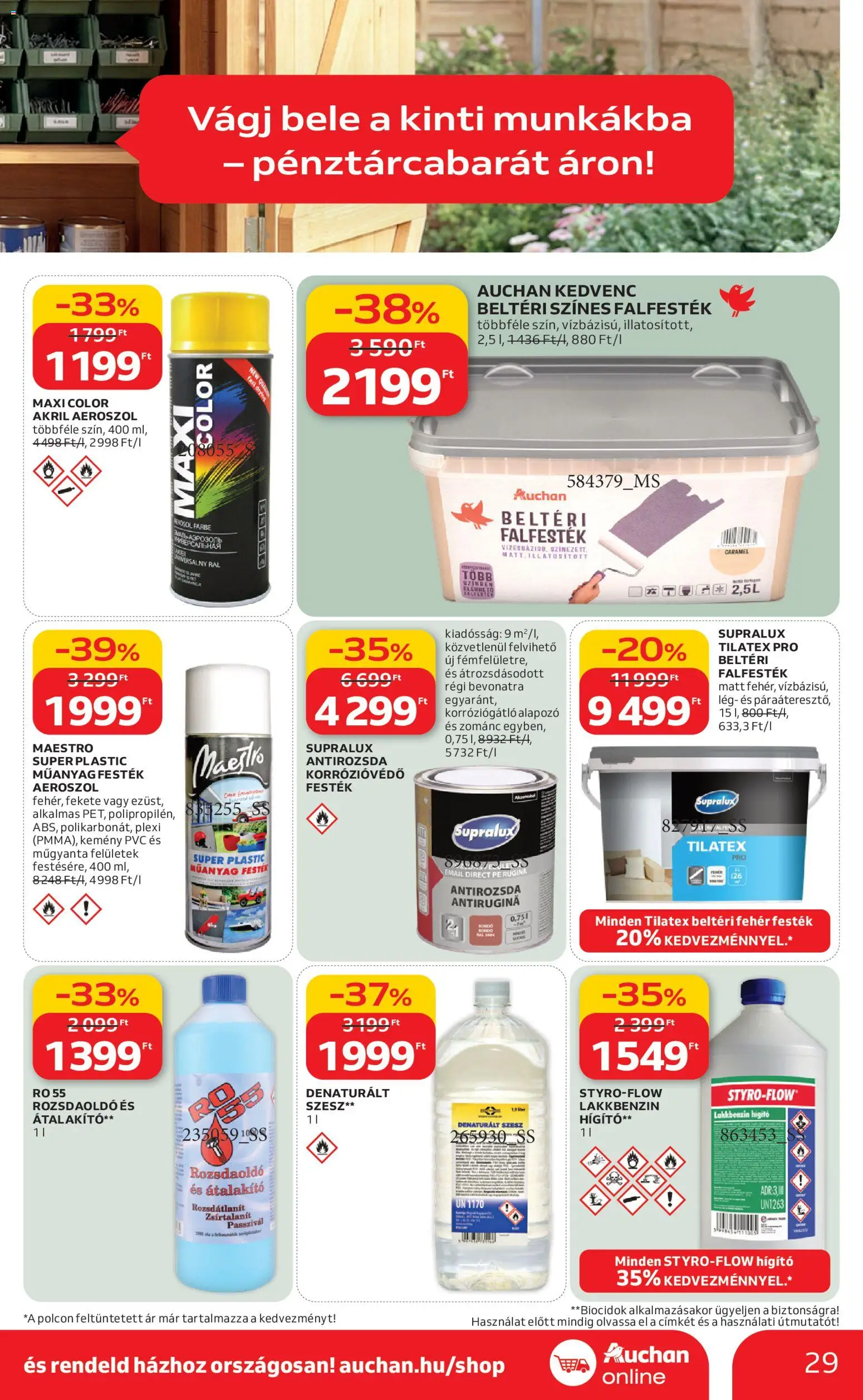 Auchan akciós ujság - amely érvényes a következő dátumtól: 2026.03.05. | Oldal: 29 | Termékek: Átalakító, Alapozó, Festék