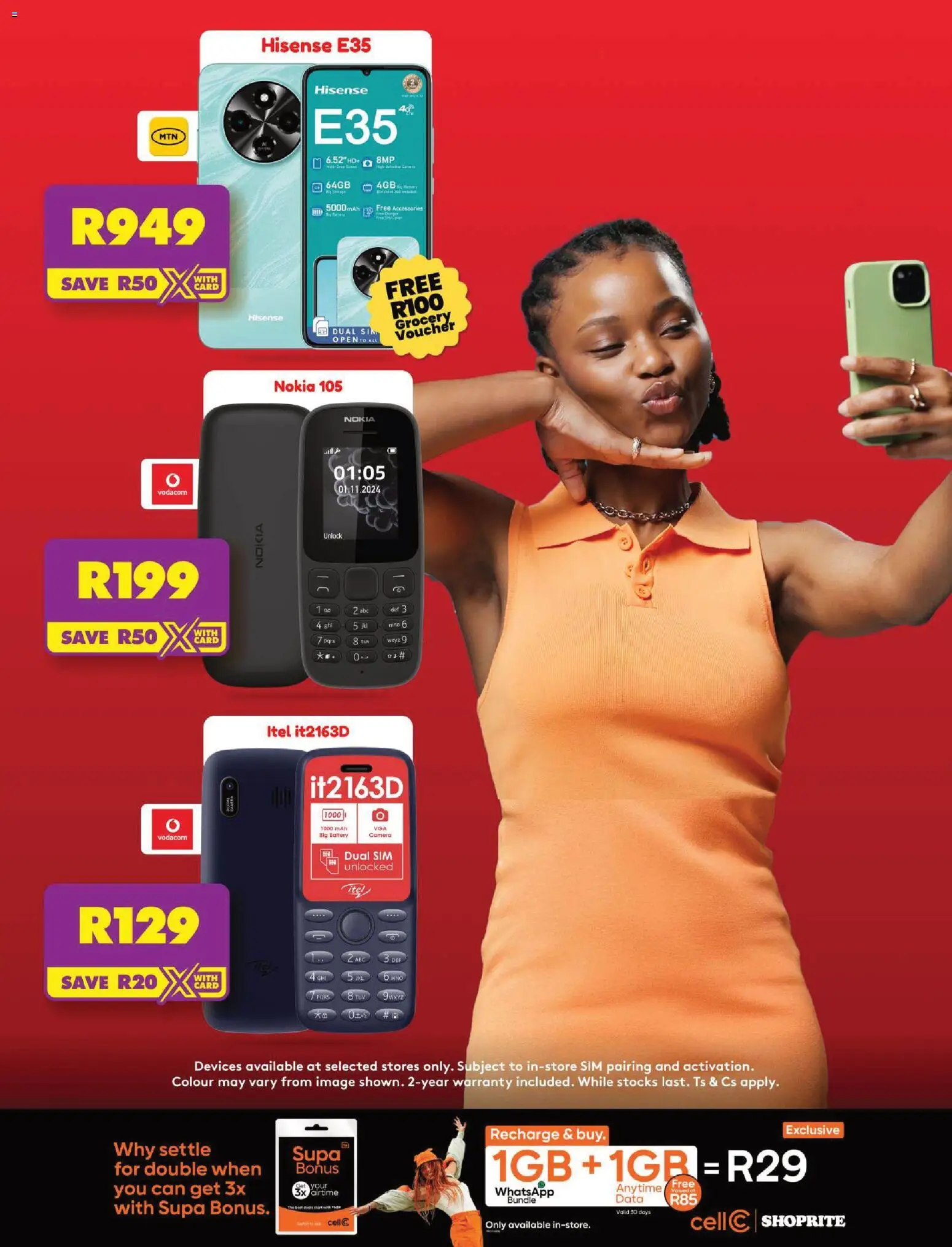 New Shoprite catalogue – valid from 20.04.2026 | Page: 2 | Products: Data, Sim, Phone, Camera
