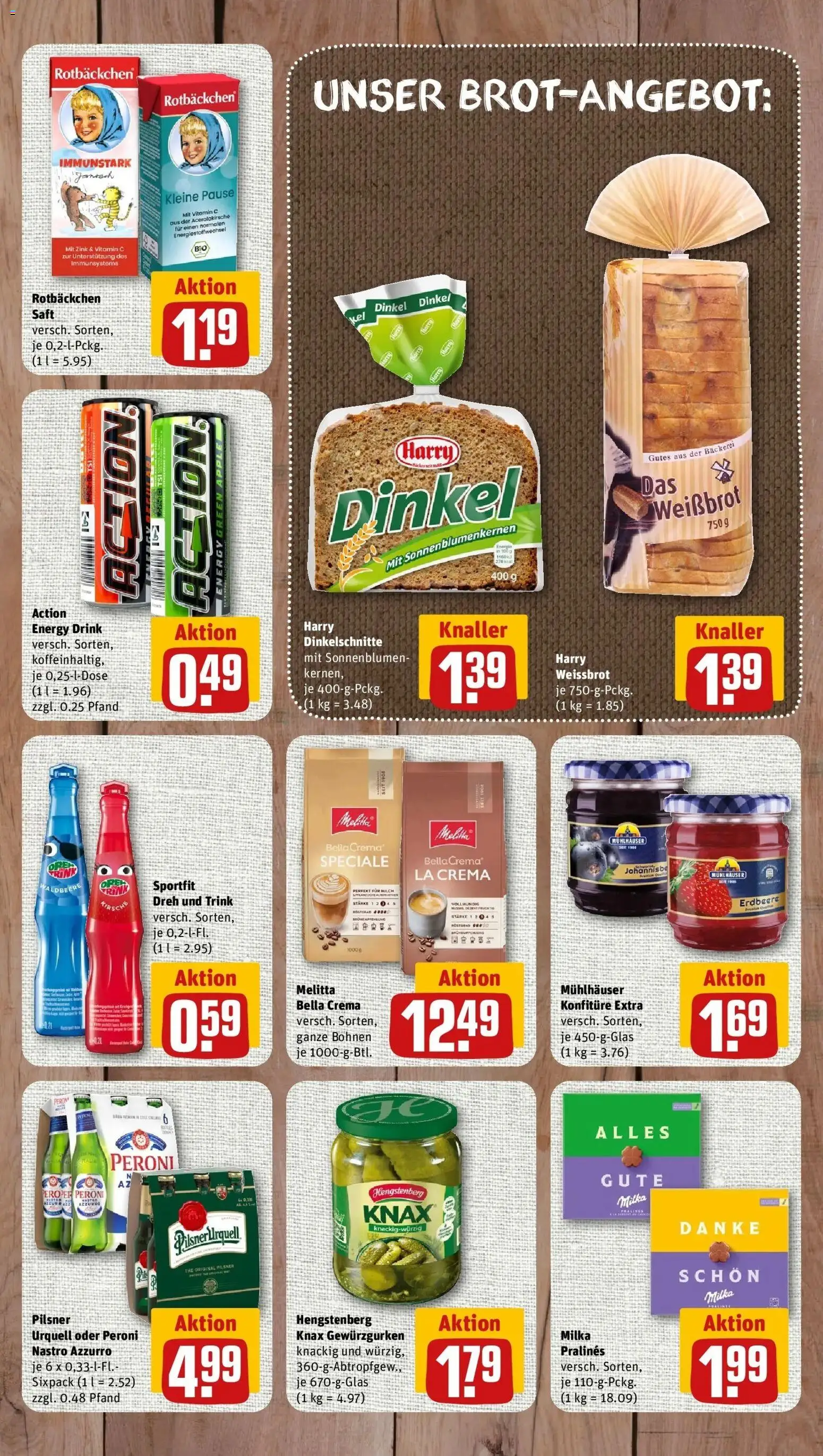 REWE Prospekt ab 10.08.2026 zum Blättern » Angebote | Seite: 7 | Produkte: Melitta, Bäckerei, Milka, Pilsner urquell