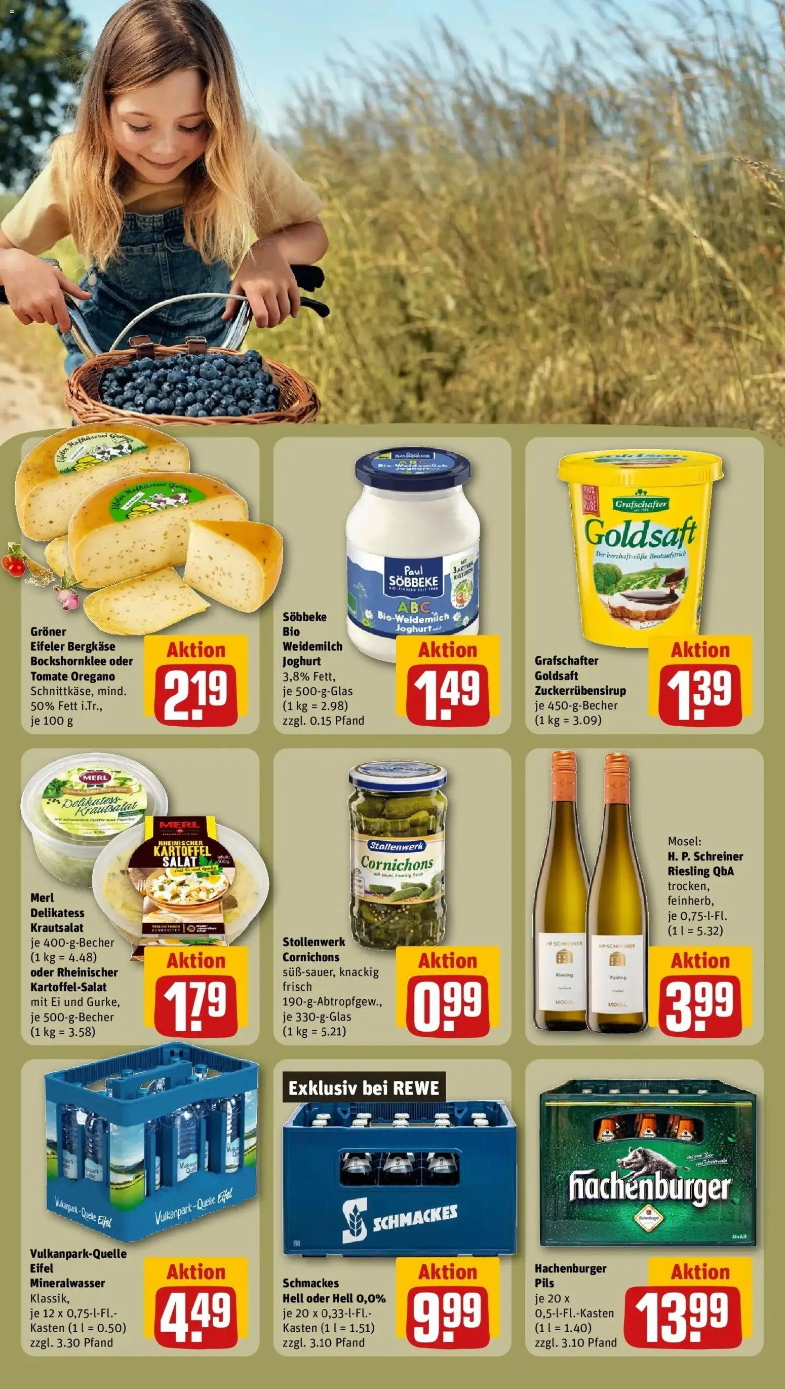 REWE Prospekt ab 24.08.2026 zum Blättern » Angebote | Seite: 21 | Produkte: Joghurt, Pils, Mineralwasser, Salat