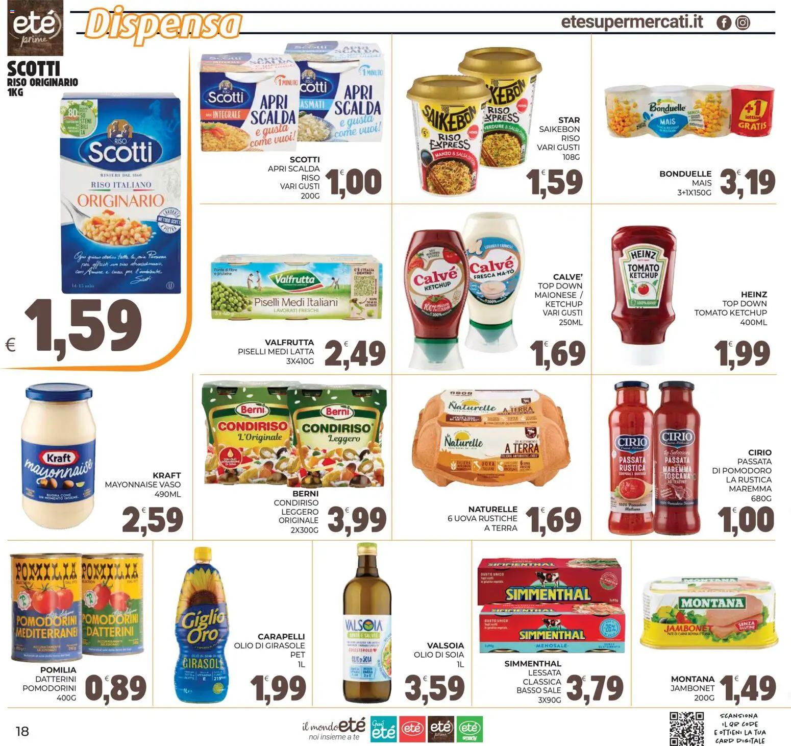 Volantino Eté del 02.06.2026 | Pagina: 18 | Prodotti: Ketchup, Olio, Vaso, Terra