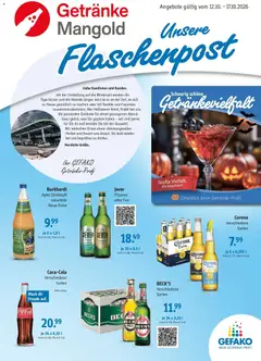 Angebote - Getränke Mangold: Angebote ab 12.10.2026 gültig