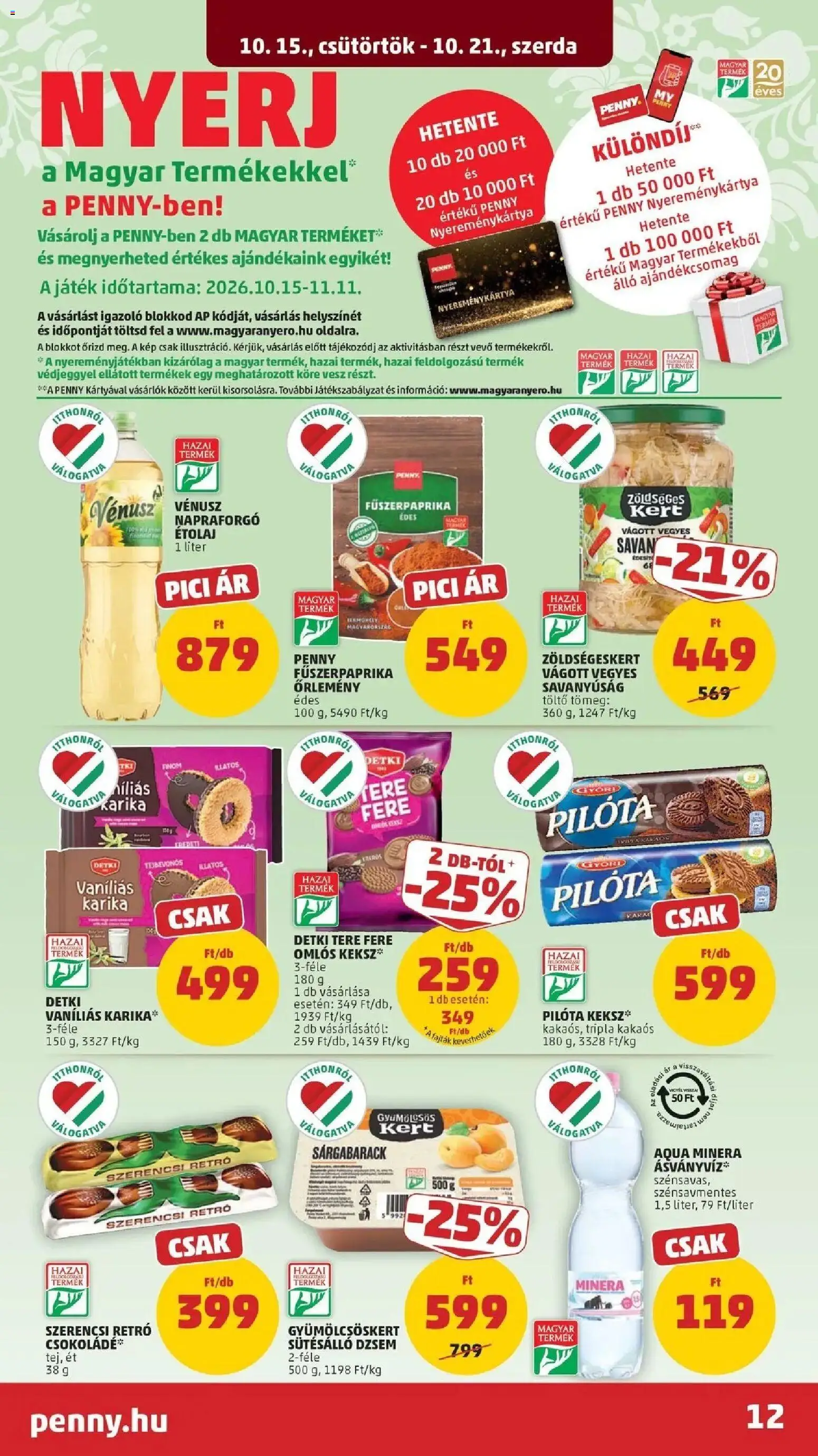 PENNY aktuális akciós újság: 2026.10.14.-tól lapozható | Oldal: 12 | Termékek: Játék, Ajándékcsomag, Keksz, Detki