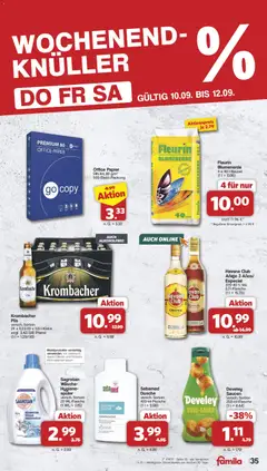 Famila Nordwest Prospekt ab 07.09.2026 gültig | Seite: 37 | Produkte: Dusche, Pils, Blumenerde, Krombacher