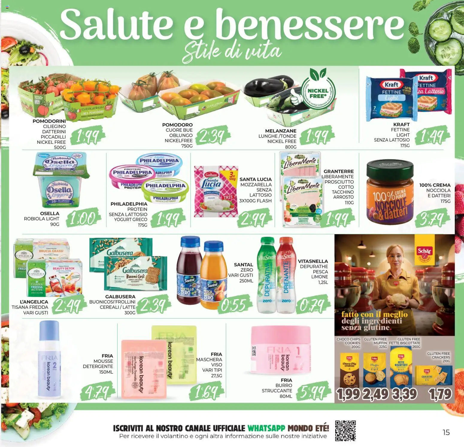 Volantino Eté del 22.05.2026 | Pagina: 15 | Prodotti: Maschera, Pesca, Fette biscottate, Robiola