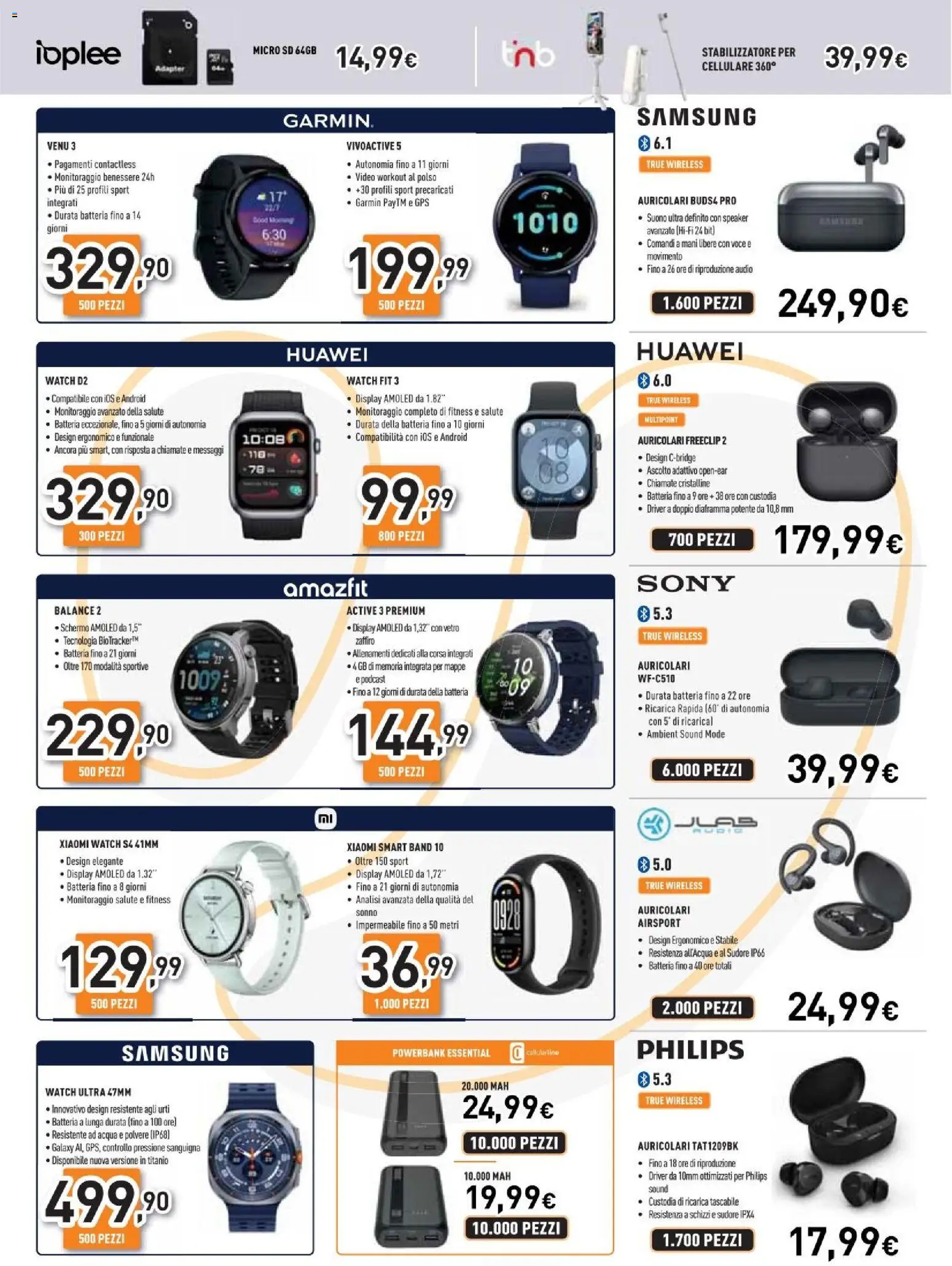 Volantino Unieuro del 26/06/2026 | Pagina: 10 | Prodotti: Xiaomi, Video, Audio, Batteria