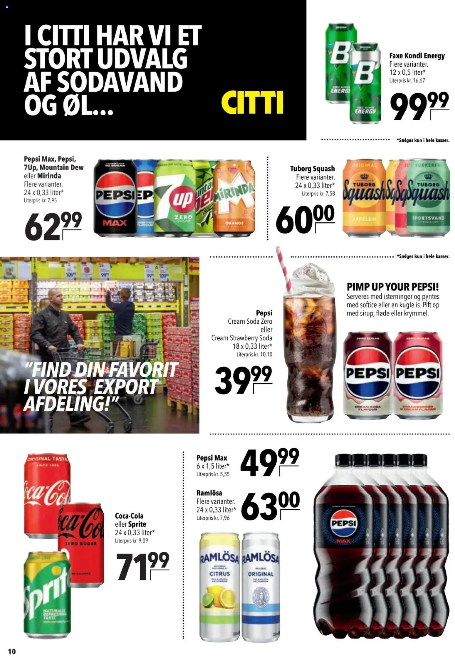 CITTI tilbudsavis – gyldig fra 03.06.2026 | Side: 10 | Produkter: Fløde, Squash, Sodavand, Pepsi