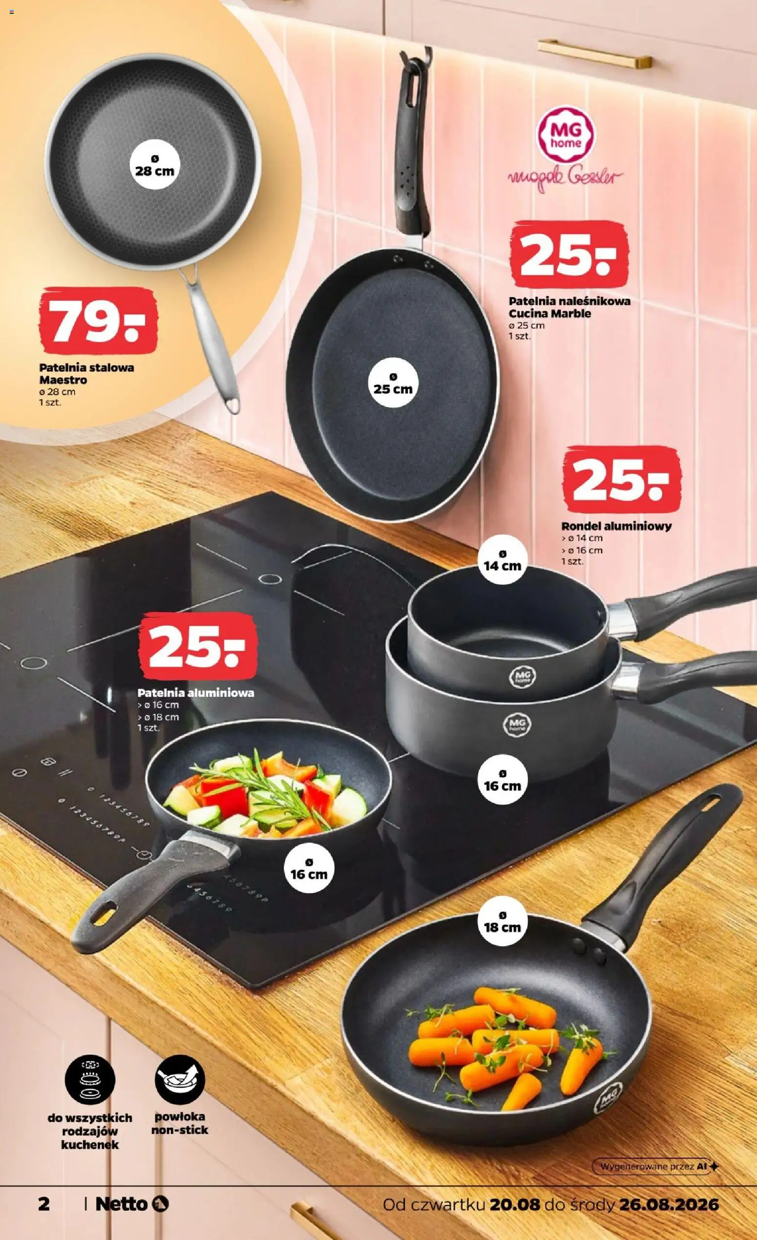 Netto gazetka od czwartku NonFood od 20.08.2026 | Strona: 2 | Produkty: Patelnia