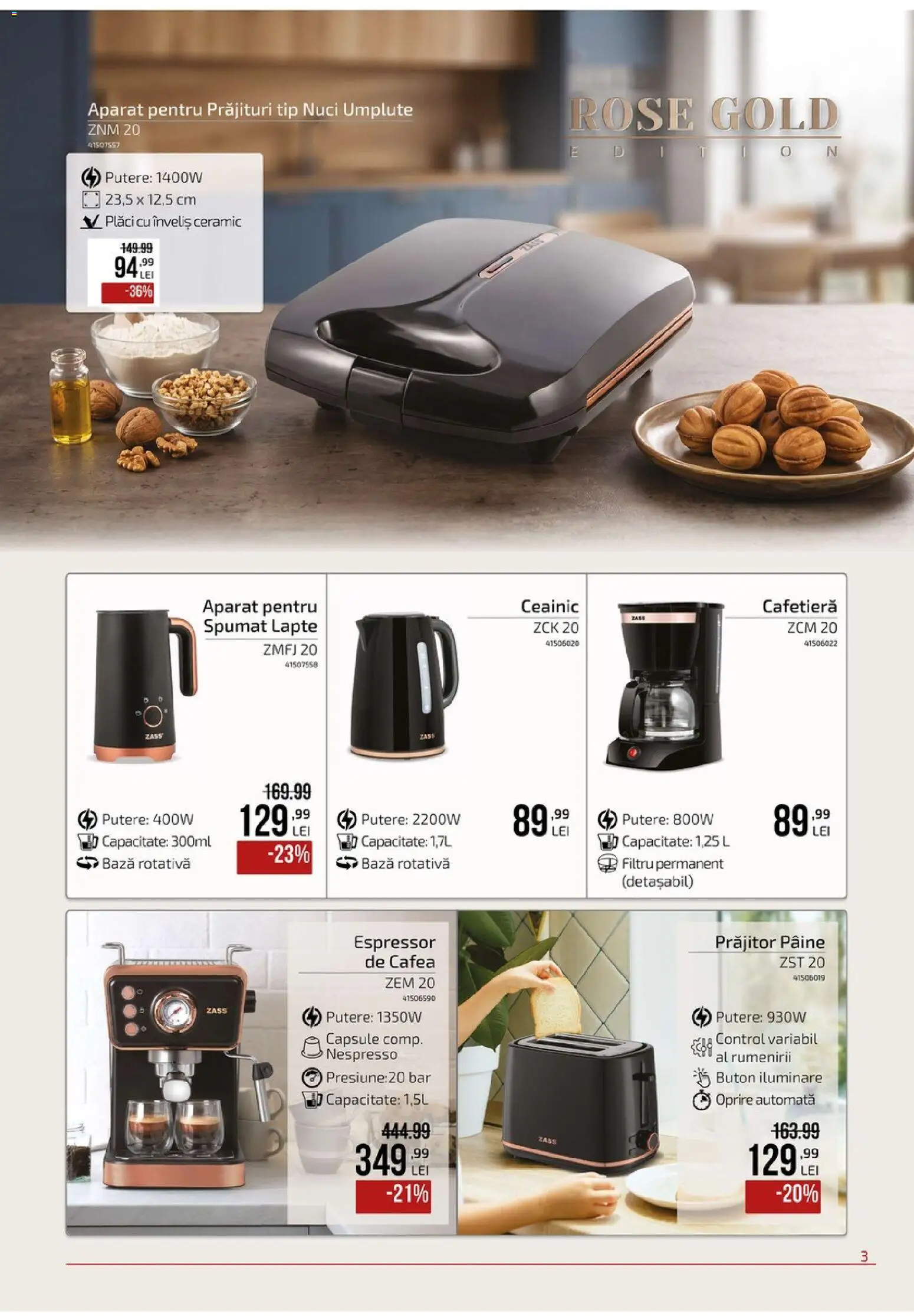 Noul catalog Carrefour – valabil de la 09.09.2026 | Pagină: 3 | Produse: Ceainic, Lapte, Pâine, Nuci