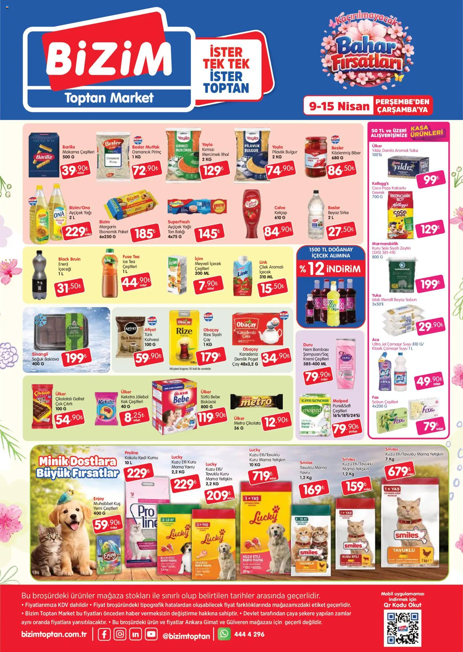 Bizim Toptan Katalog - 09.04.2026 tarihinden itibaren geçerlidir | Sayfa: 2 | Ürünler: Mendil, Çikolatalı gofret, Pirinç, Kasa