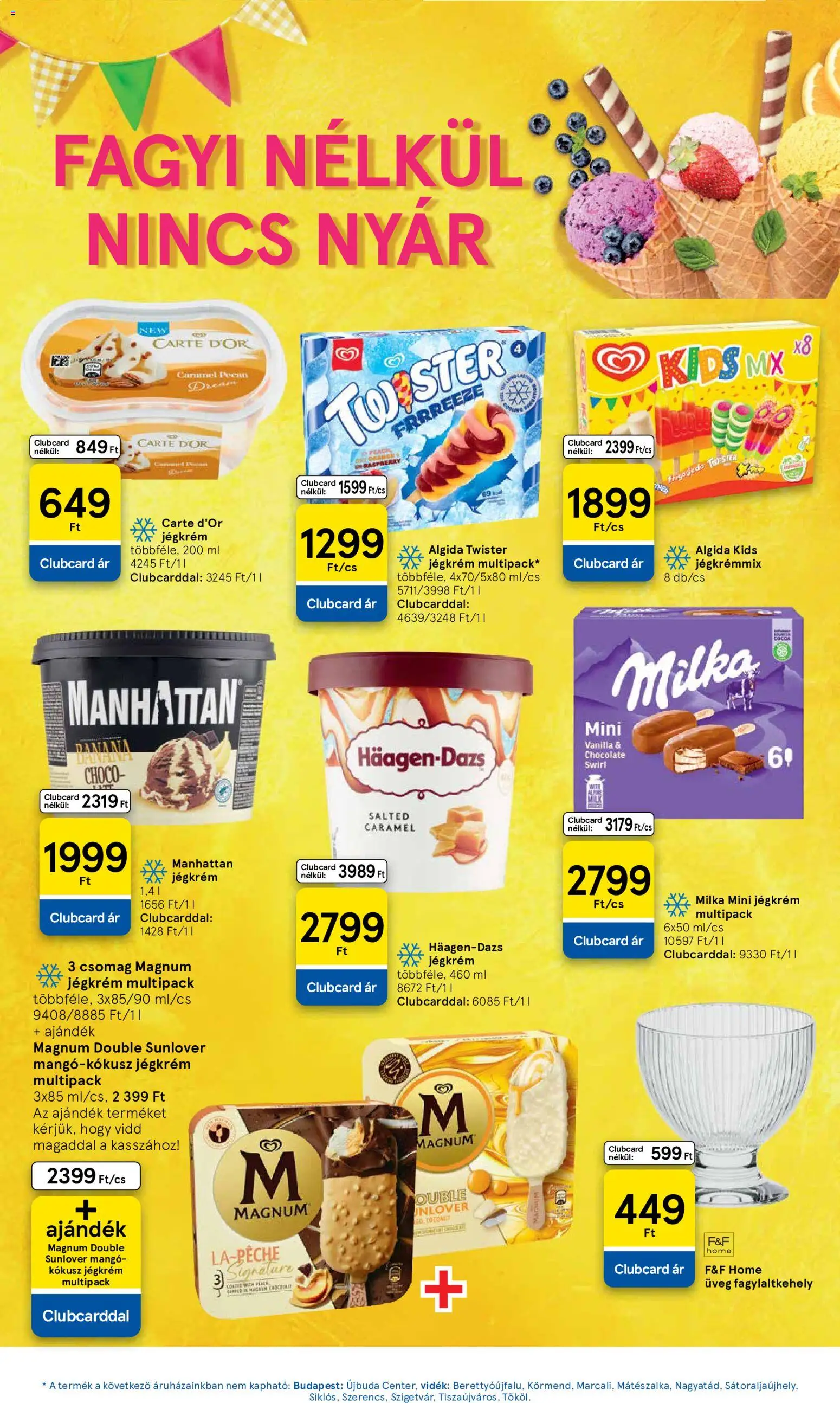Tesco akciós ujság - amely érvényes a következő dátumtól: 2026.08.18. | Oldal: 9 | Termékek: Kokusz, Fagyi, Jégkrém, Mangó