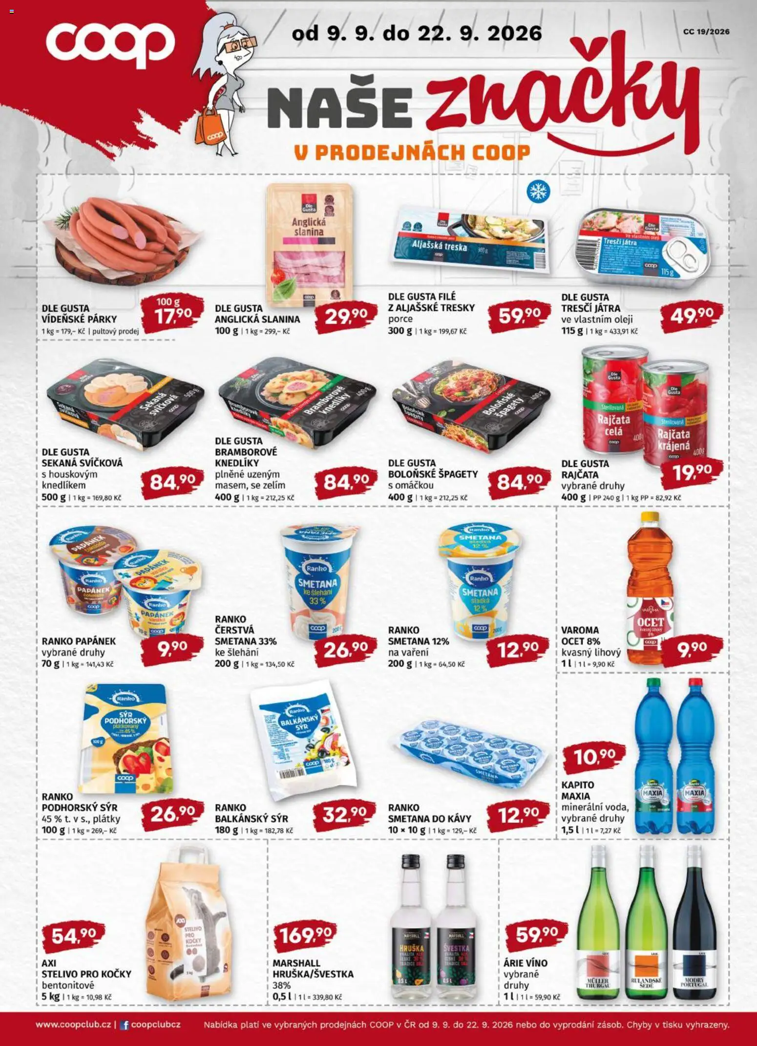 Trefa leták od 16.09.2026 | Strana: 9 | Produkty: Víno, Rajčata, Stelivo, Játra