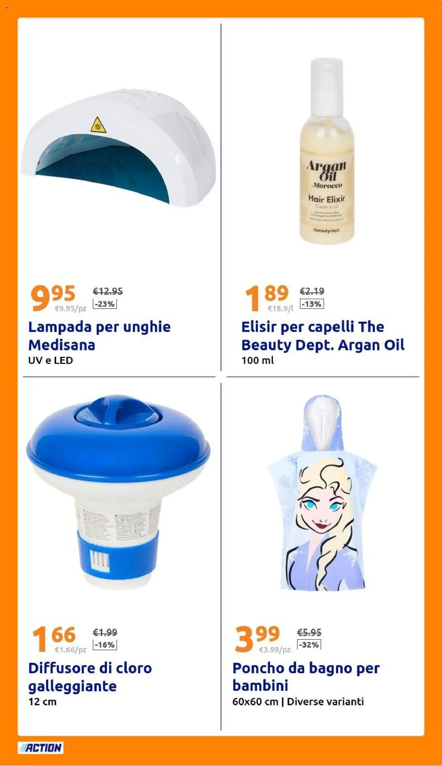 Volantino Action del 01/07/2026 | Pagina: 19 | Prodotti: The, Bagno, Lampada