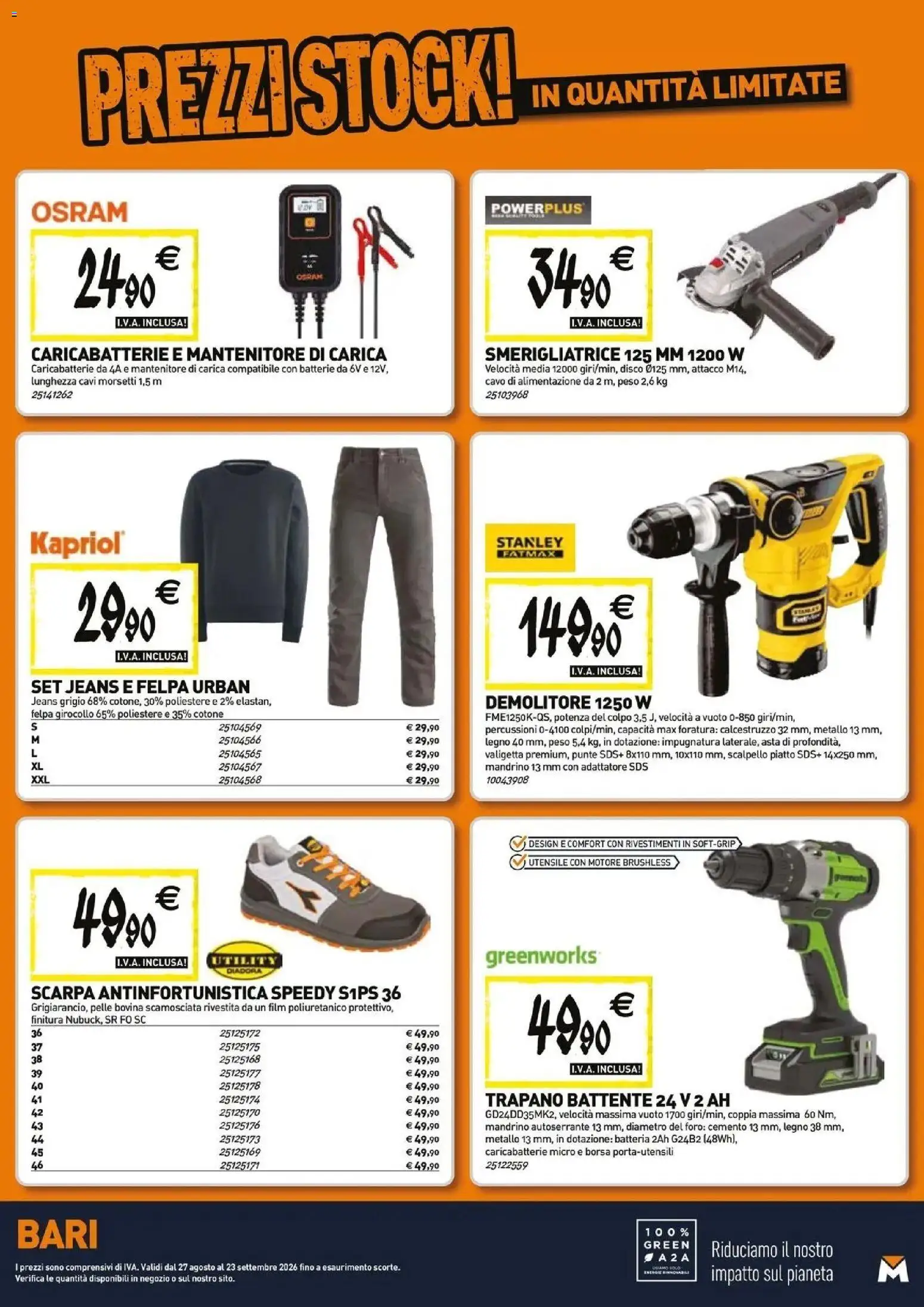 Nuovo TECNOMAT catalogo Bari dal 27/08/2026 > offerte anteprima 🛍️ | Pagina: 18 | Prodotti: Felpa, Cavo, Trapano, Piatto