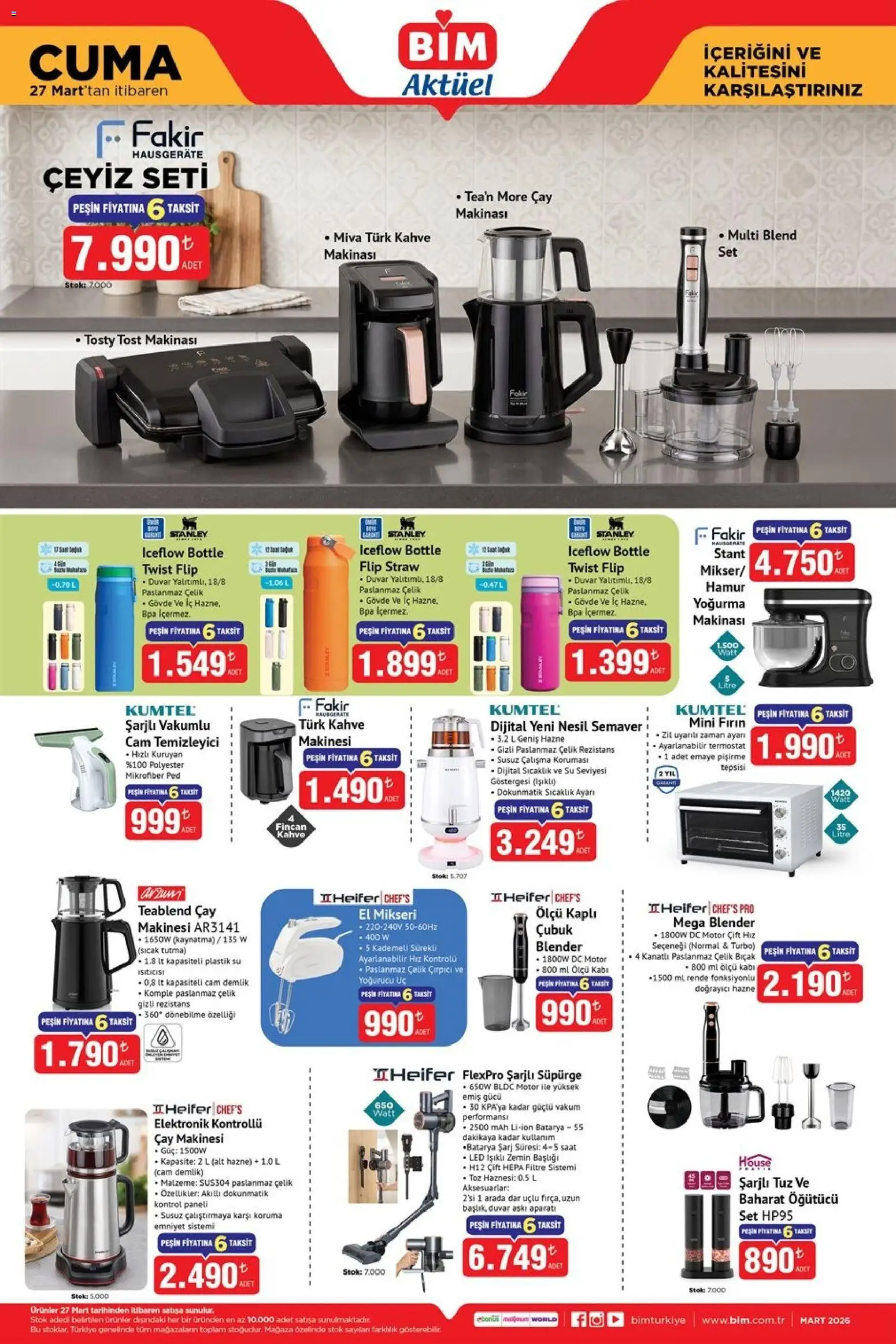 BİM - Katalog Cuma - 27.03.2026 tarihinden itibaren geçerlidir | Sayfa: 2 | Ürünler: Askı, Çay makinesi, Çay, Öğütücü