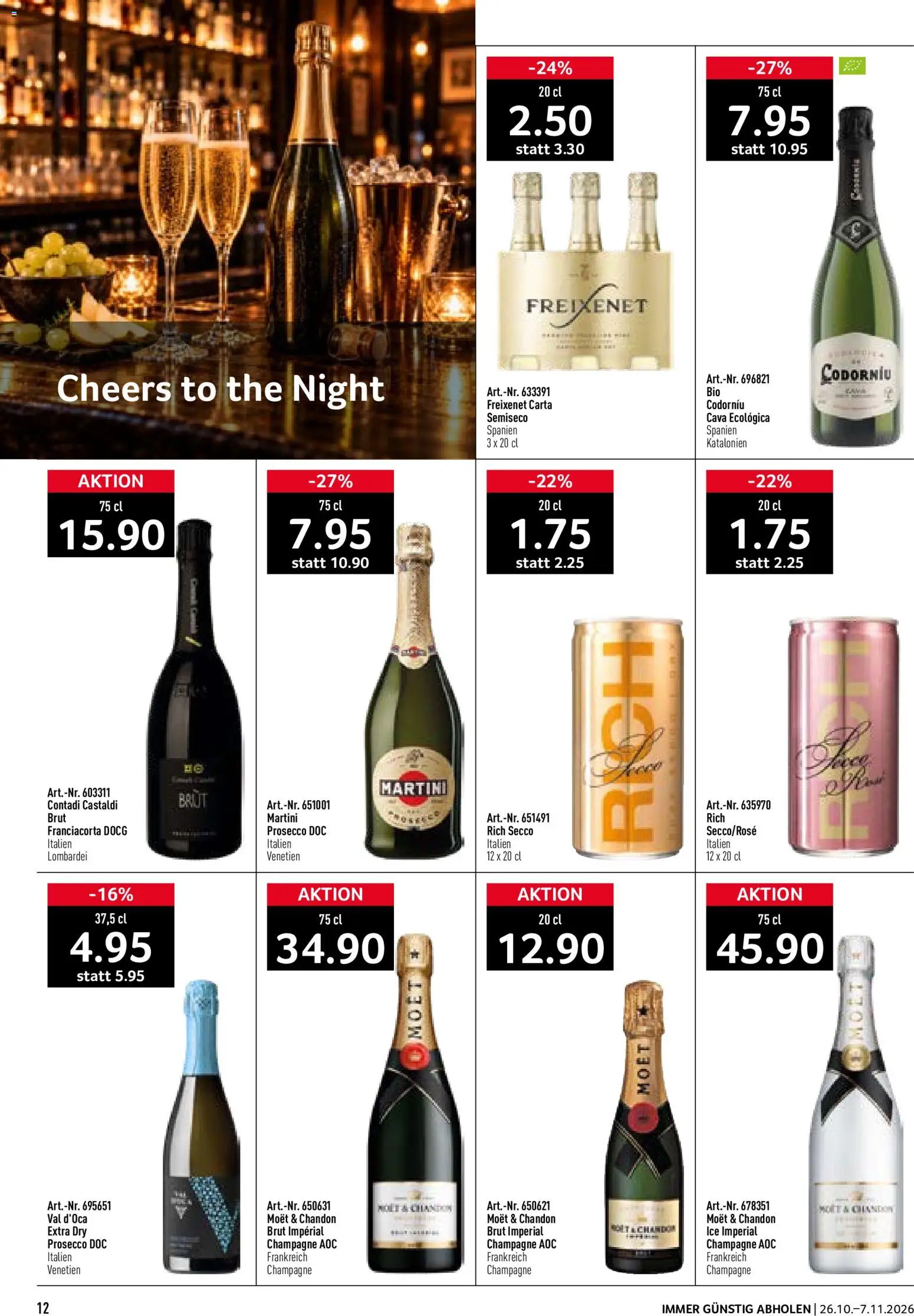 Prodega aktionen Nightlife – gültig ab 26.10.2026 | Seite: 12 | Produkte: Prosecco