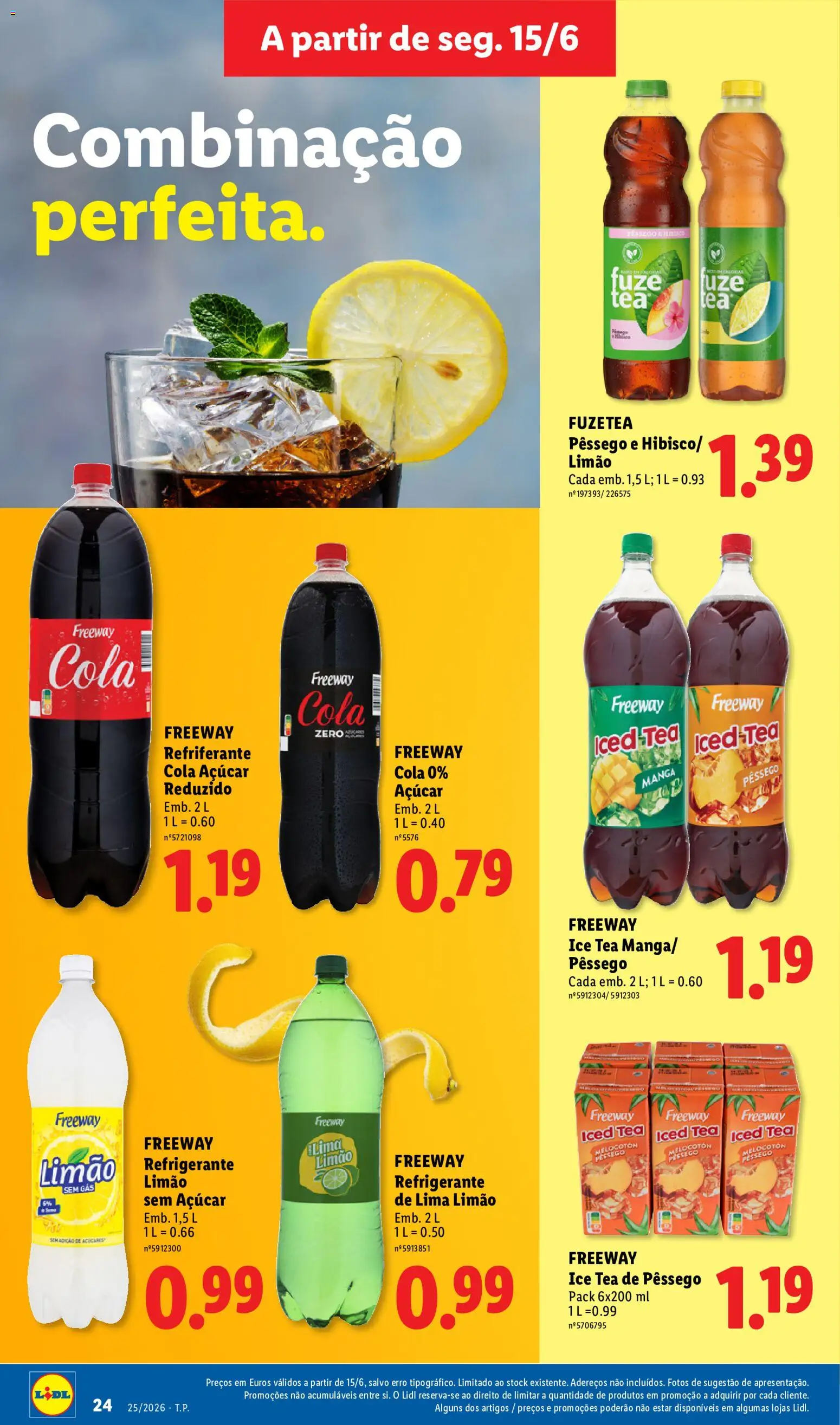 Lidl Folheto Especial │ válido de 15/06/2026 | Página: 24 | Produtos: Refrigerante, Manga, Açúcar, Lima