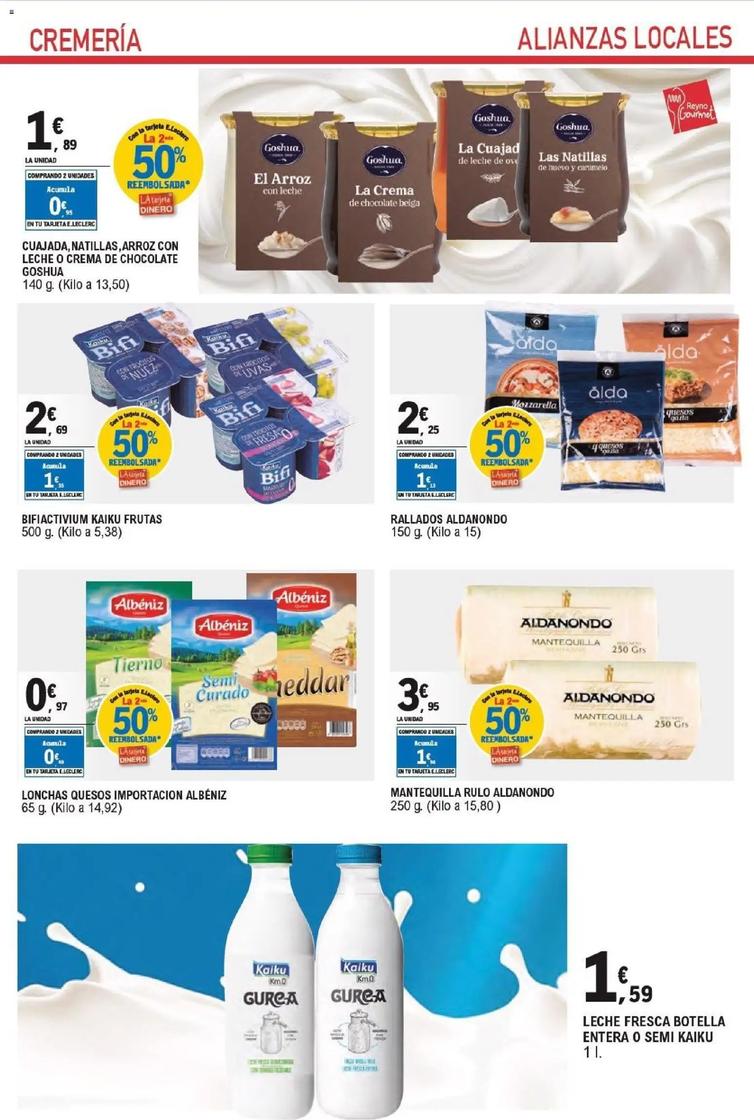 E.Leclerc Alianzas Locales │ válido desde el 20.05.2026 | Página: 10 | Productos: Chocolate, Arroz, Crema, Συσκευή ροής