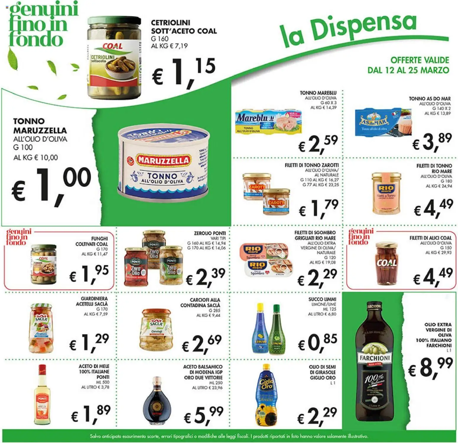 Volantino Coal del 12.03.2026 | Pagina: 19 | Prodotti: Succo, Aceto, Sgombro, Alici