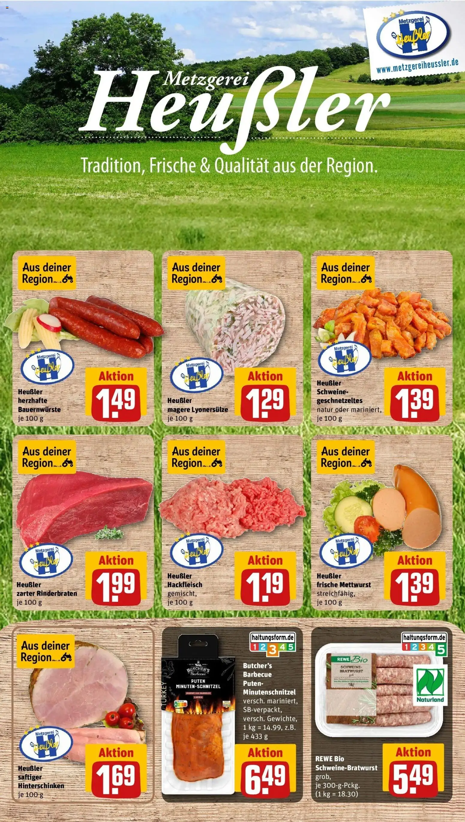 REWE Prospekt ab 14.09.2026 zum Blättern » Angebote | Seite: 6 | Produkte: Rinderbraten, Bratwurst, Hackfleisch