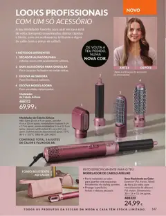 Pré-visualização Catálogo Avon Campanha 7 válido de 01/07/2026 | Página: 147 | Produtos: Cabo, Secador, Alisador, Modelador de cabelo