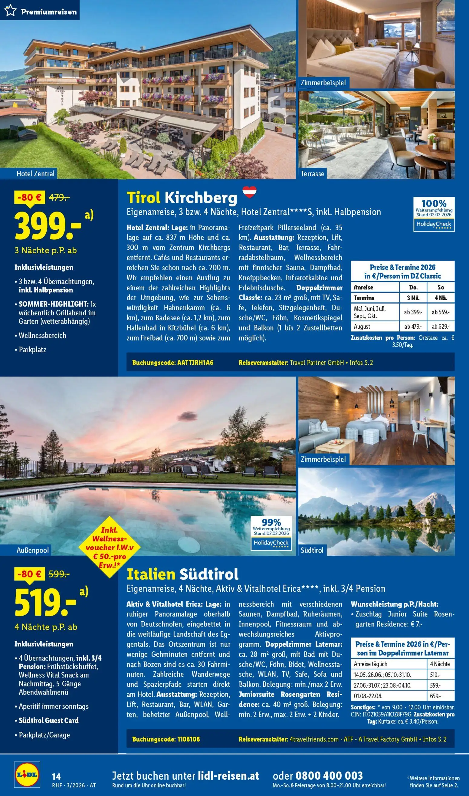Lidl Februar/März Reise - Highlights gültig ab 28.02.2026 | Seite: 14 | Produkte: Uhr, Sofa, Bad