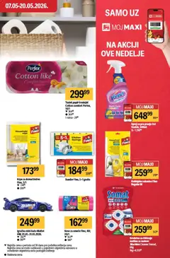 Maxi katalog - pregled Maxi kataloga - važi od 07.05.2026 | Strana: 37 | Proizvode: Somat, Rukavice, Toalet papir, Mašina za sudove