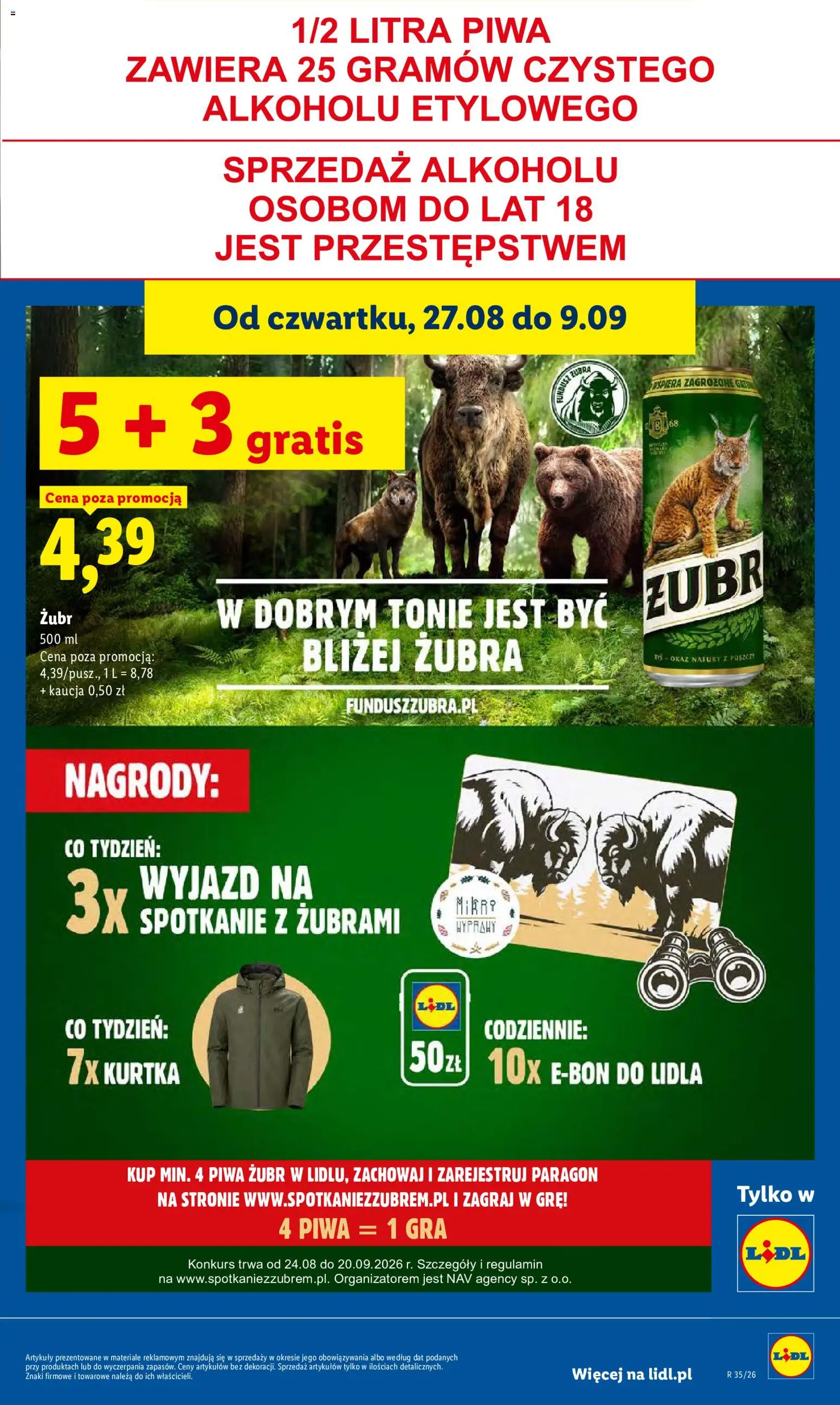 Lidl Polsko leták od 27.08.2026 | Strana: 65 | Produkty: Zubr