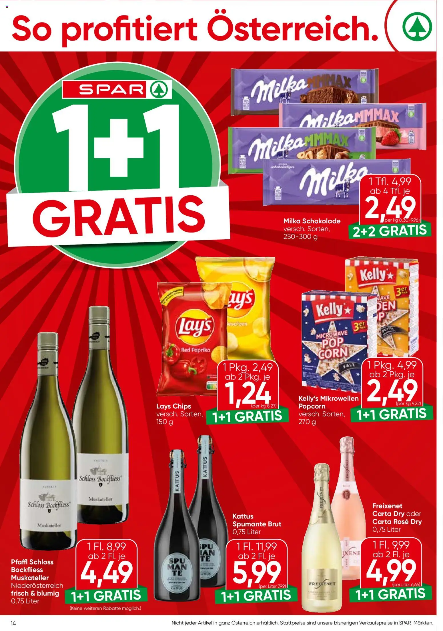Spar Flugblatt - Oberösterreich gültig ab 21.05.2026 | Seite: 14 | Produkte: Chips, Schokolade