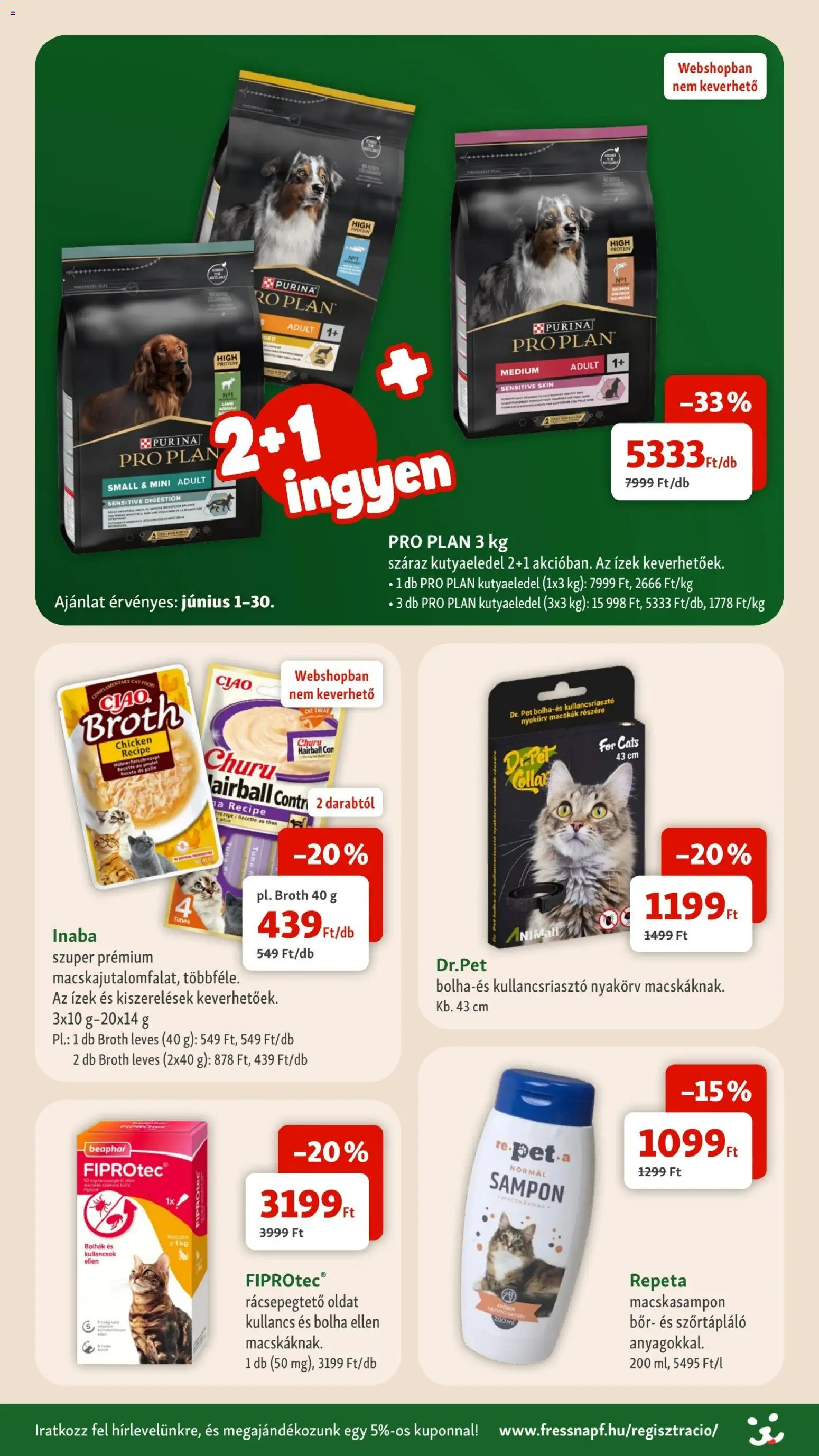 Fressnapf akciós ujság - amely érvényes a következő dátumtól: 04.06.2026 | Oldal: 10 | Termékek: Kutyaeledel, Protein, Sampon, Bor