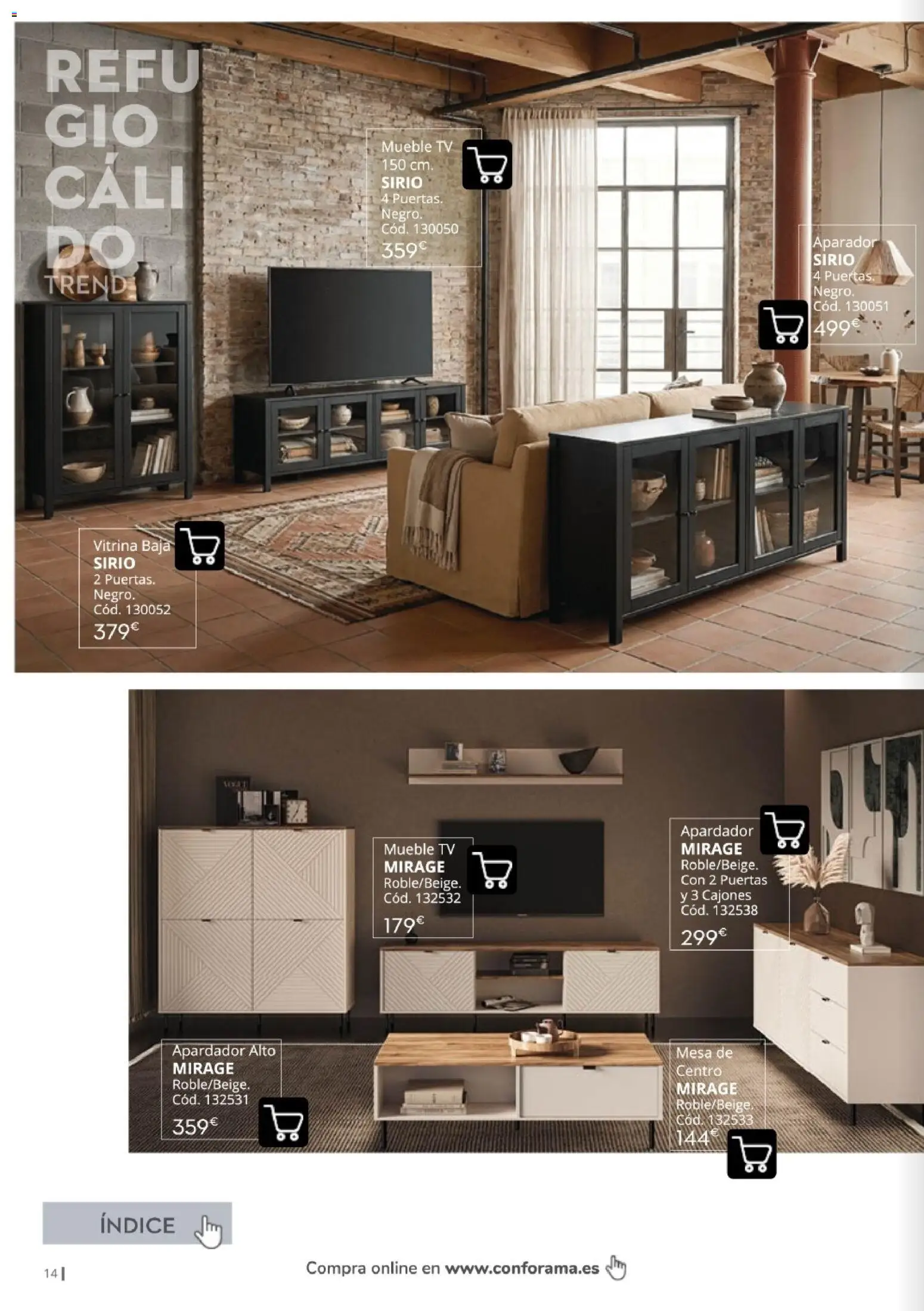Conforama Guía de otoño 2026 │ válido desde el 30/09/2026 | Página: 14 | Productos: Mesa, Aparador, Puertas