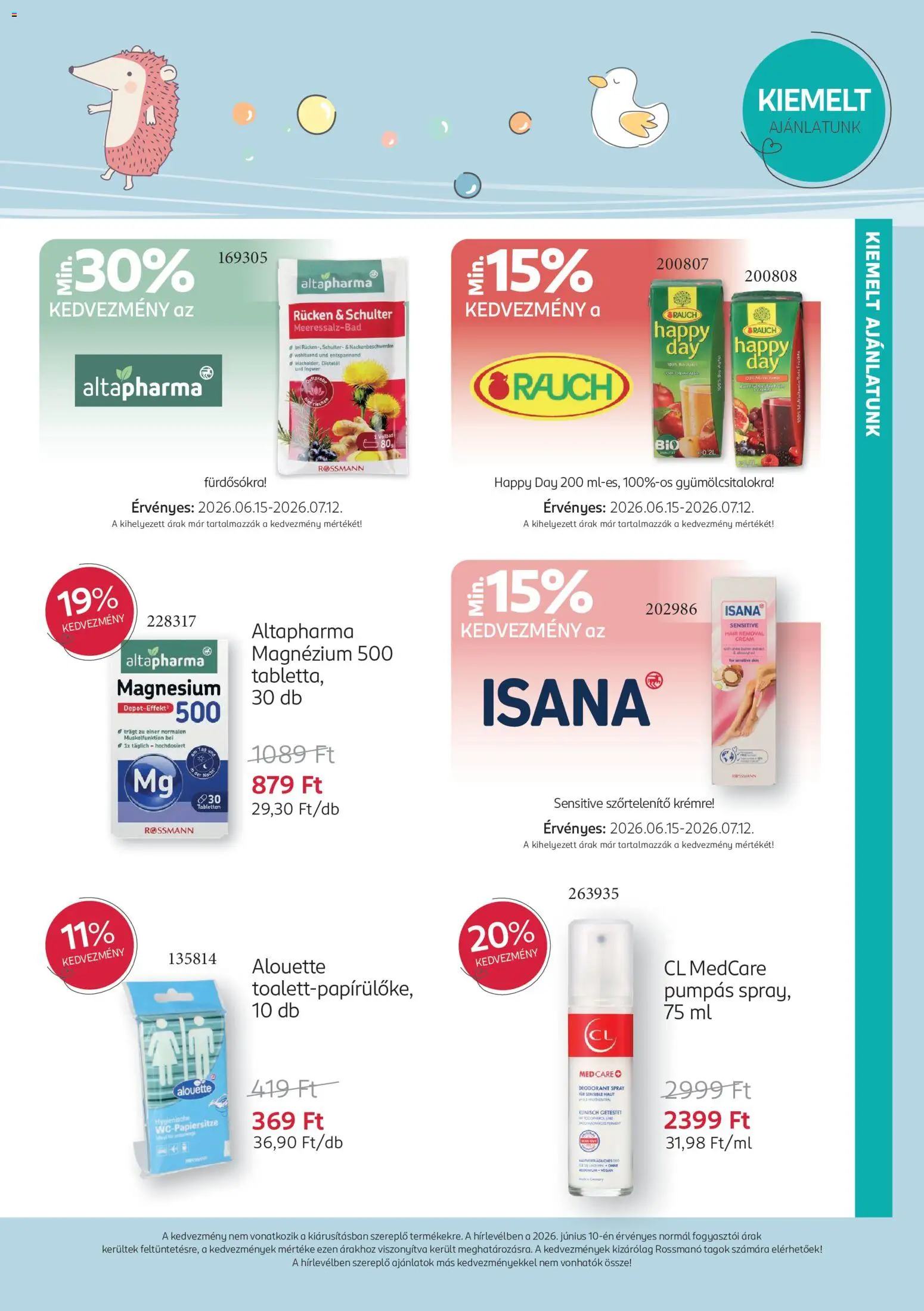 Rossmann akciós ujság - amely érvényes a következő dátumtól: 15.06.2026 | Oldal: 6 | Termékek: Szőrtelenítő, Szőrtelenítő krém