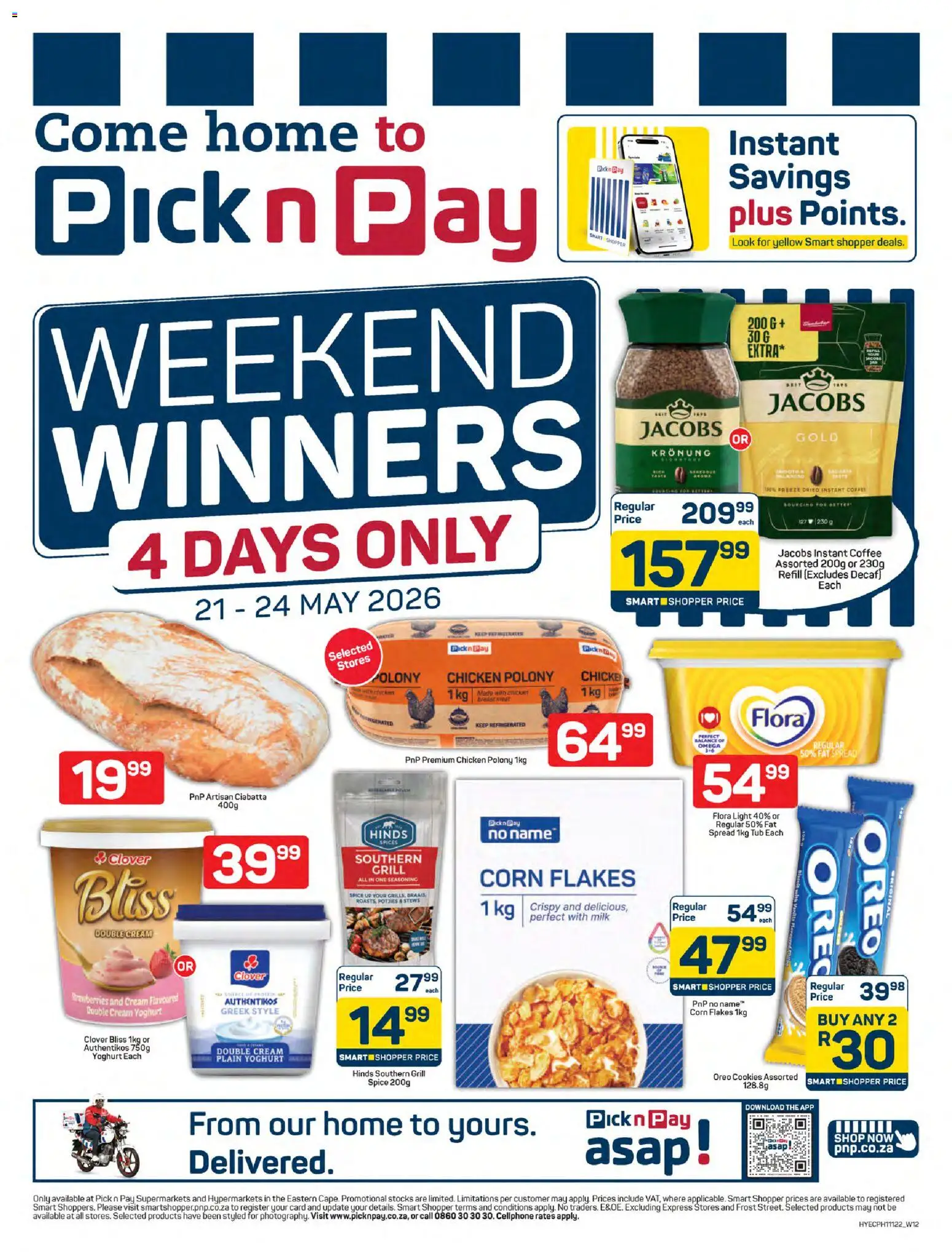 New Pick n Pay catalogue – valid from 21.05.2026 | Page: 1 | Products: Corn, Light, Polony, Chicken