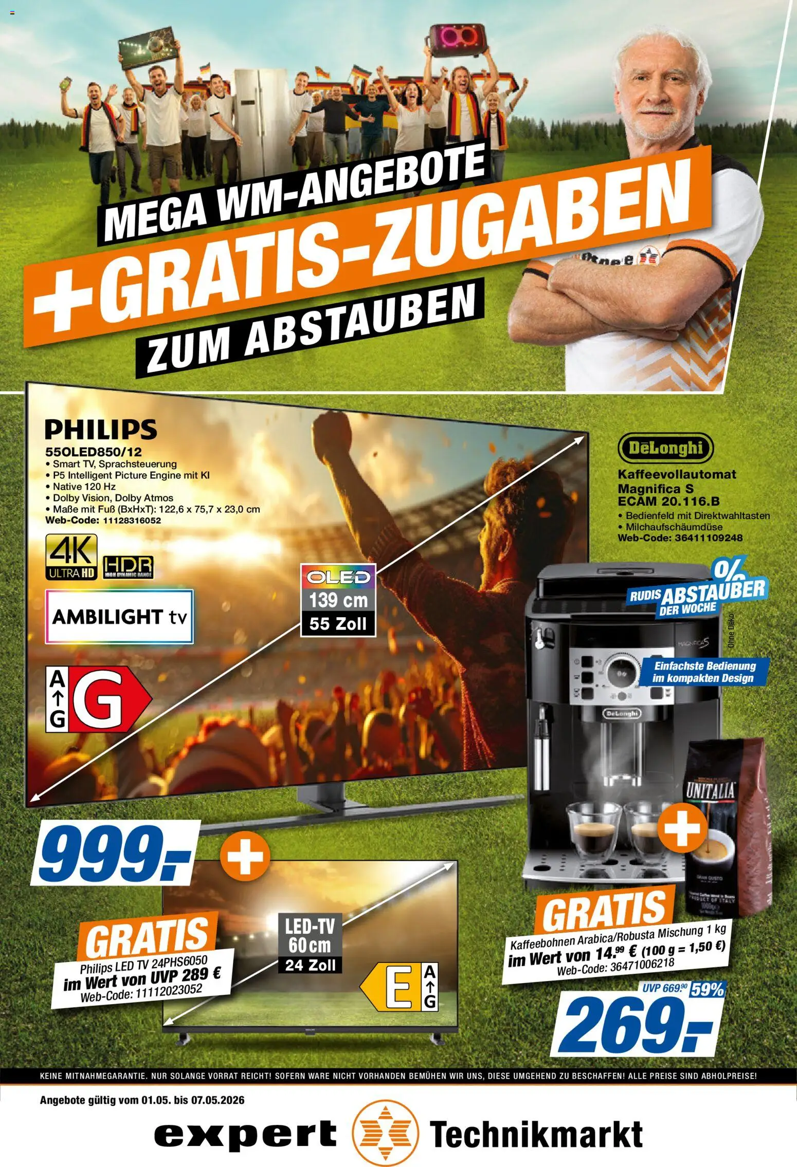 Expert Prospekt 	 – gültig ab 01.05.2026 | Seite: 1 | Produkte: Philips, Kaffeevollautomat, TV