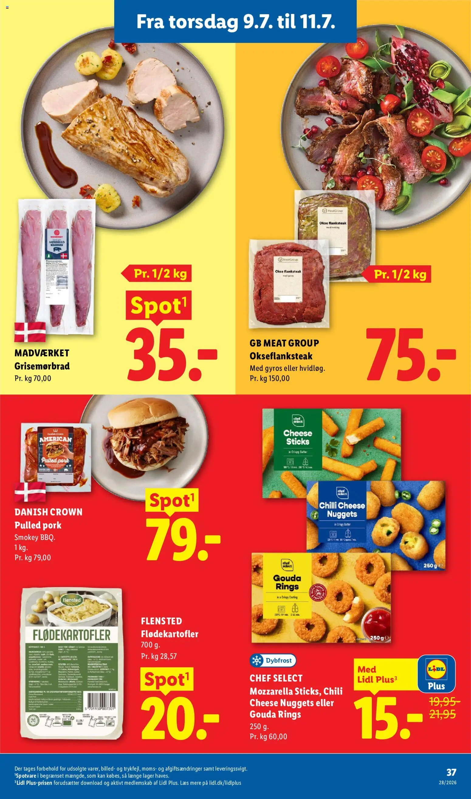 Lidl tilbudsavis – gyldig fra 05/07/2026 | Side: 3 | Produkter: Nuggets, Chilli, Mozzarella, Søm