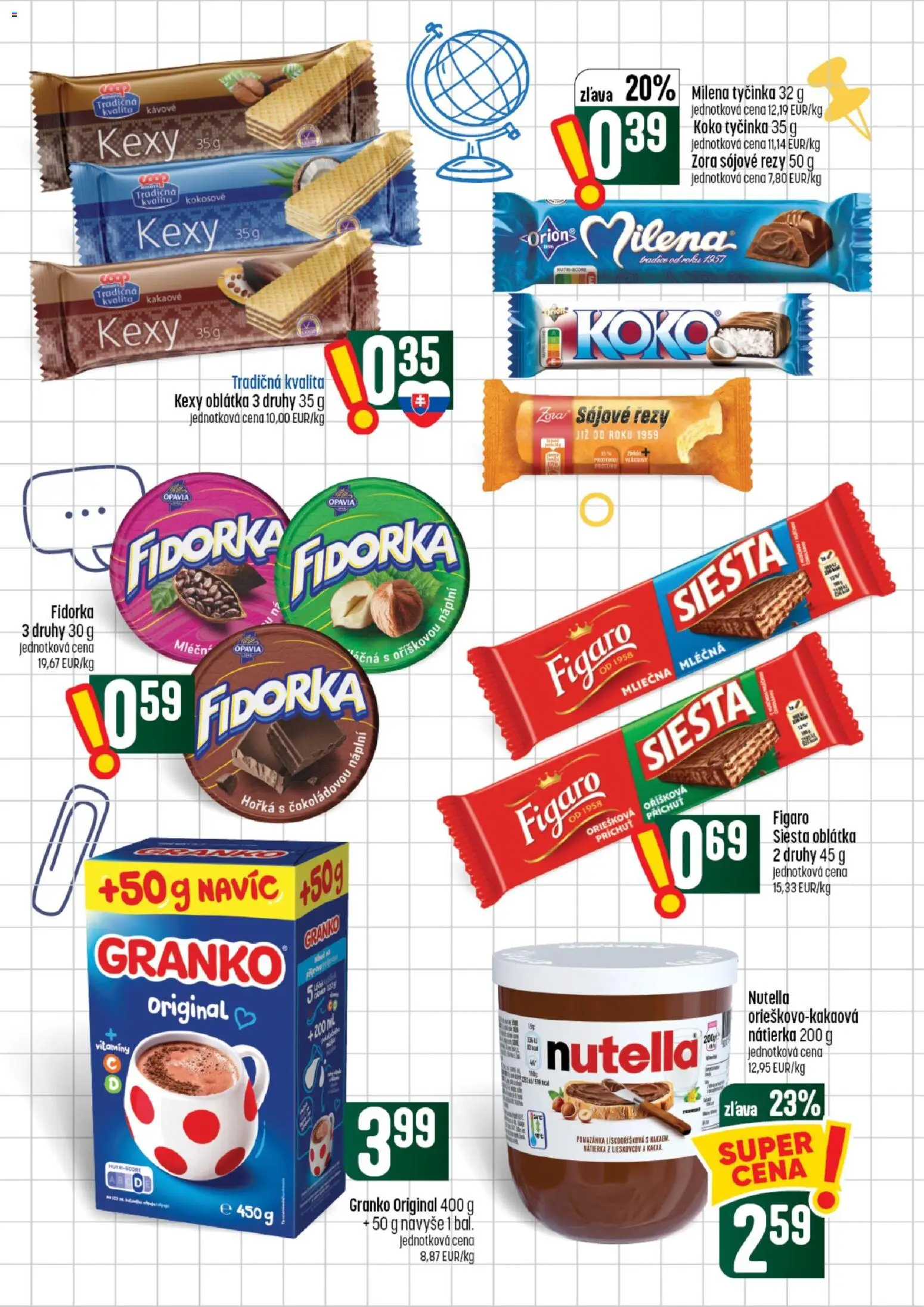 Nové COOP Jednota akcie – leták je platný od 13.08.2026 | Strana: 39 | Produkty: Nátierka, Granko, Nutella