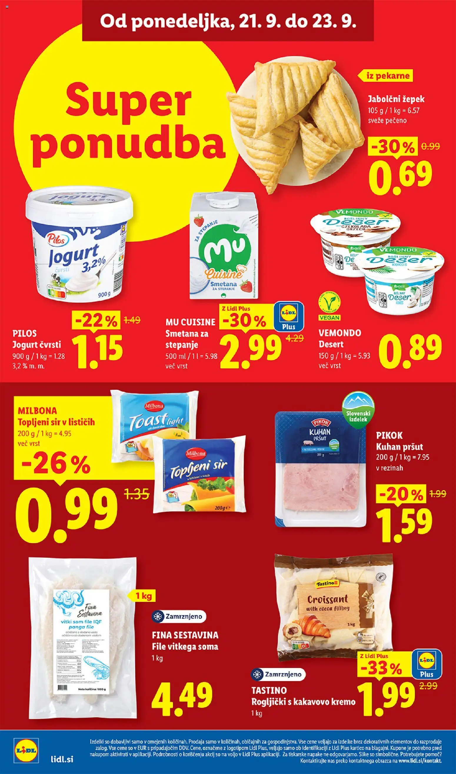 Novi Lidl katalog ponudbe – veljaven od 17.09.2026 | Stran: 42 | Izdelki: Smetana za stepanje, Sir v rezinah, Sir, Jogurt
