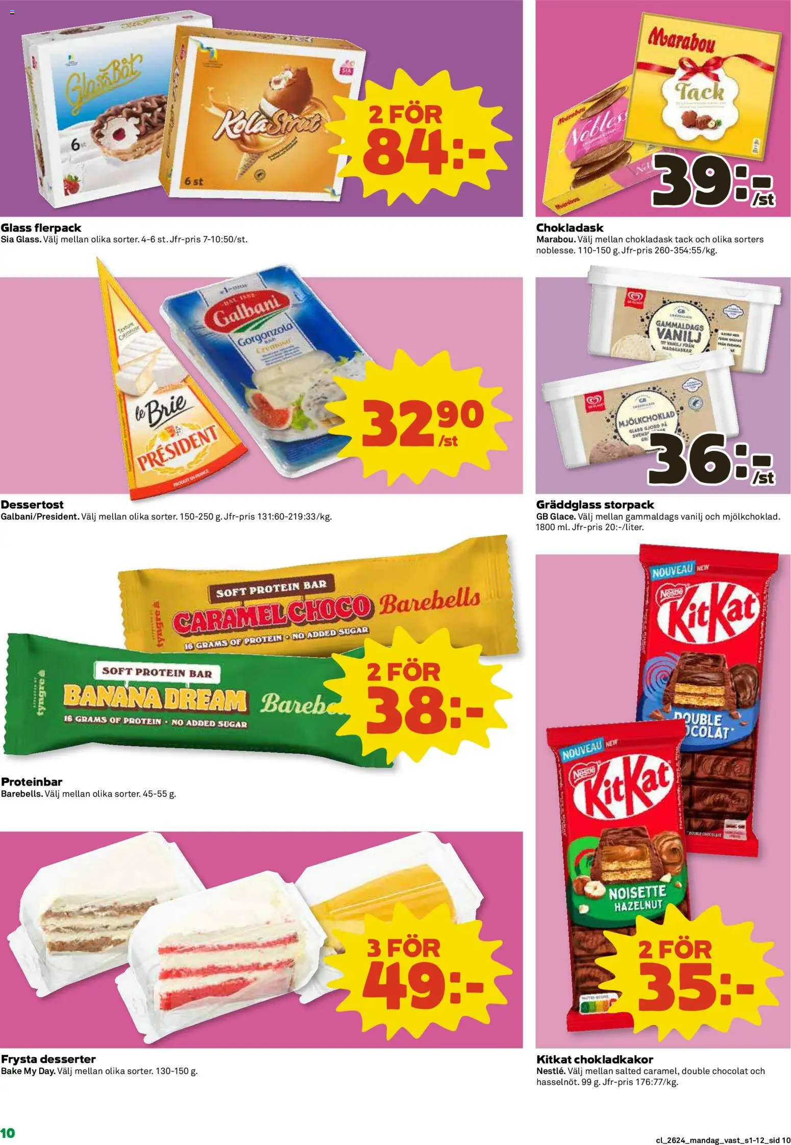 Coop reklamblad aktuell från 08.06.2026 | Sida: 10 | Produkter: Proteinbar, Glass